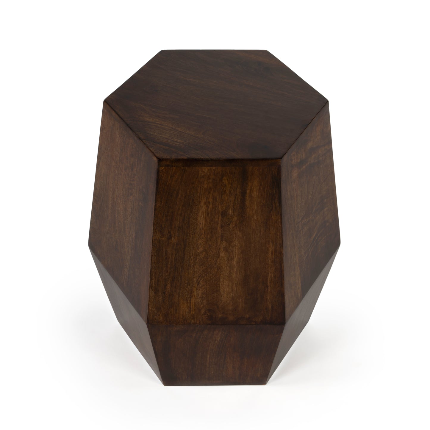 Butler Specialty Company Gulchatai 15 in. W Hexagon Wood Side Table, Dark Brown
