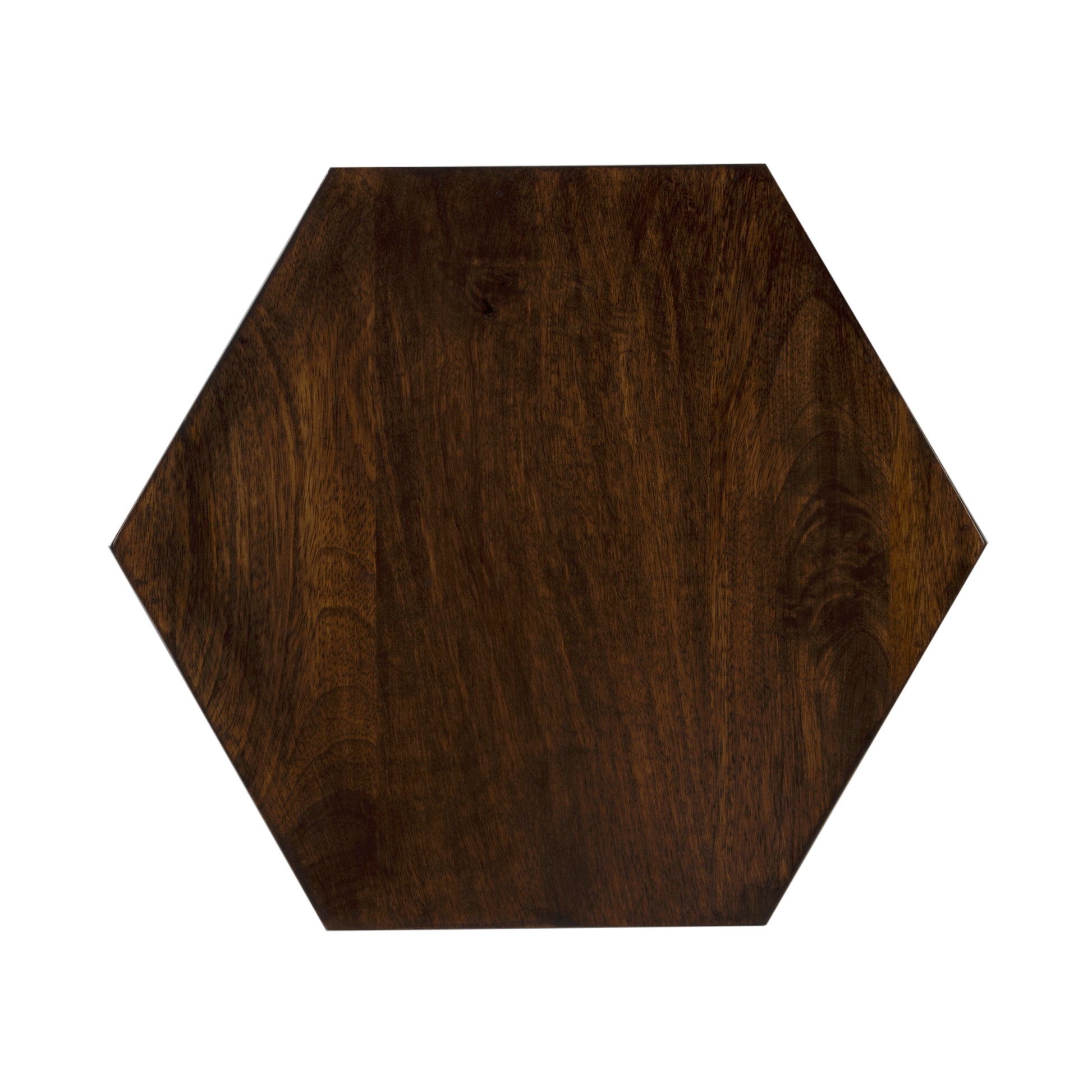 Butler Specialty Company Gulchatai 15 in. W Hexagon Wood Side Table, Dark Brown