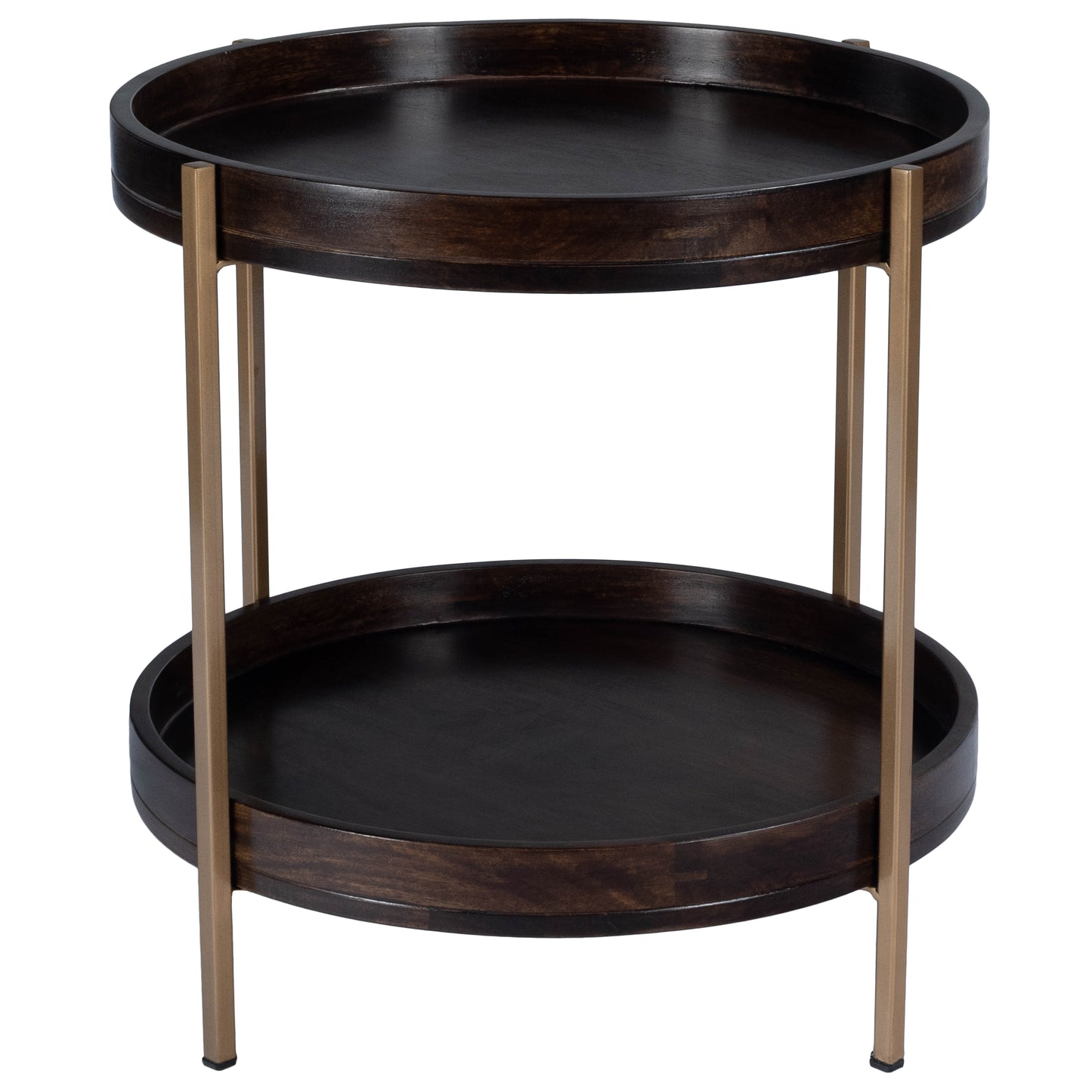 Damirra Wood & Metal Side Table in Dark Brown 5454140