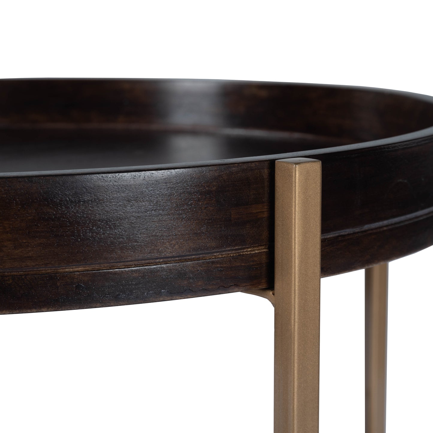 Damirra Wood & Metal Side Table in Dark Brown 5454140