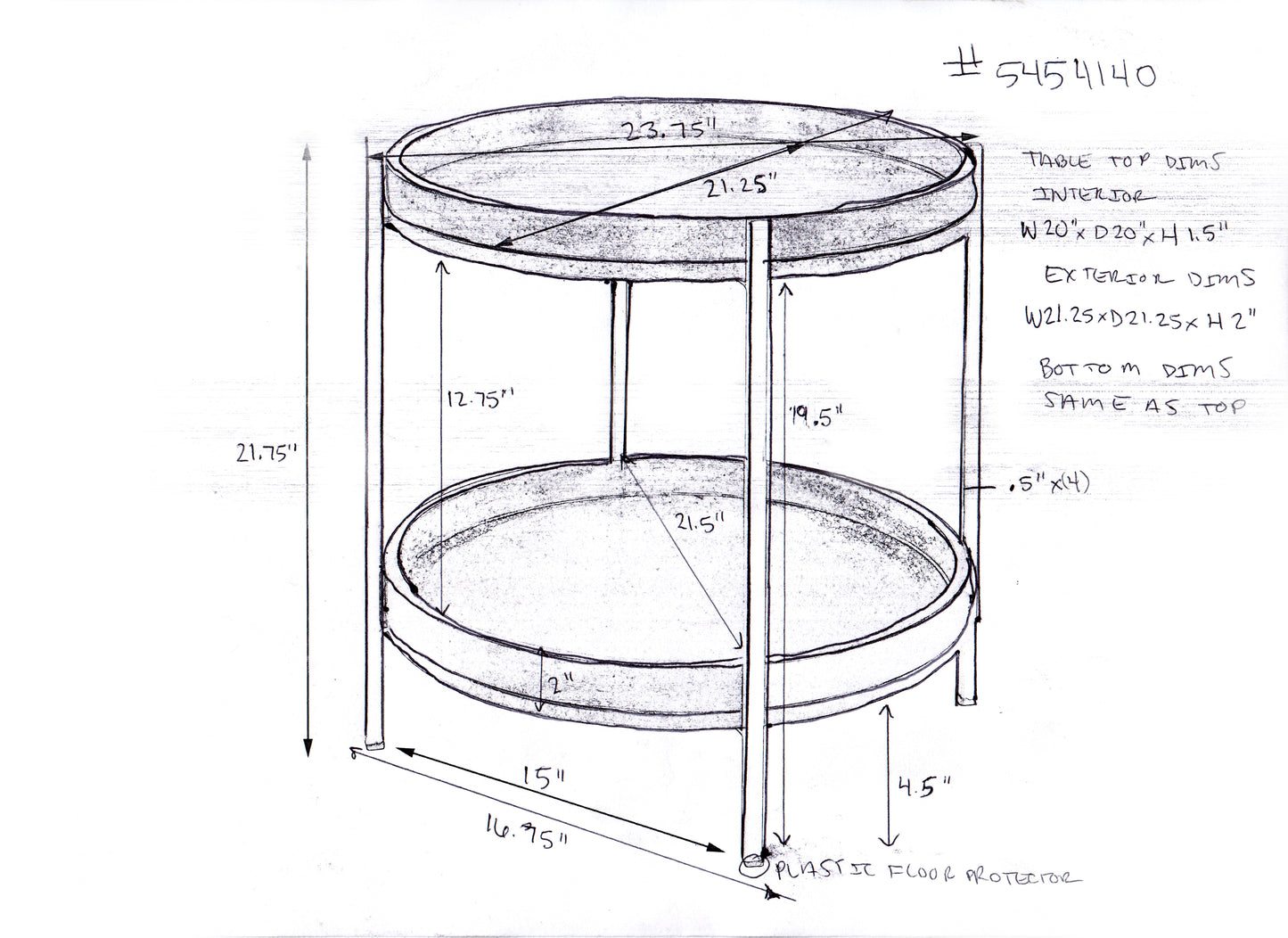 Damirra Wood & Metal Side Table in Dark Brown 5454140