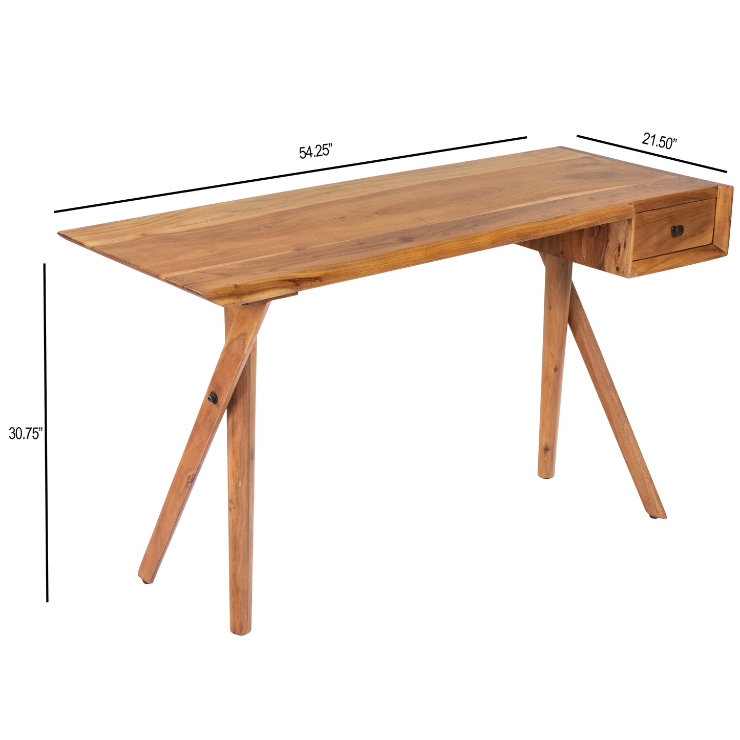 Vikky Natural Wood Desk in Light Brown 5458312