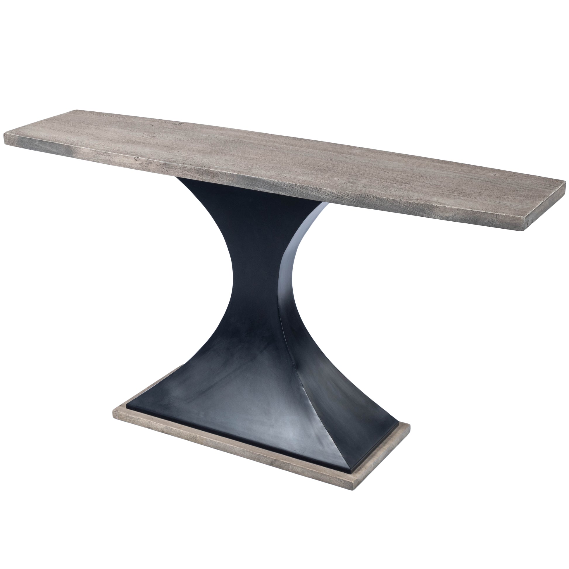 Butler Specialty Company Lidiya 58.5 in. W Rectangular Wood and Metal Contemporary Console Table, Gray