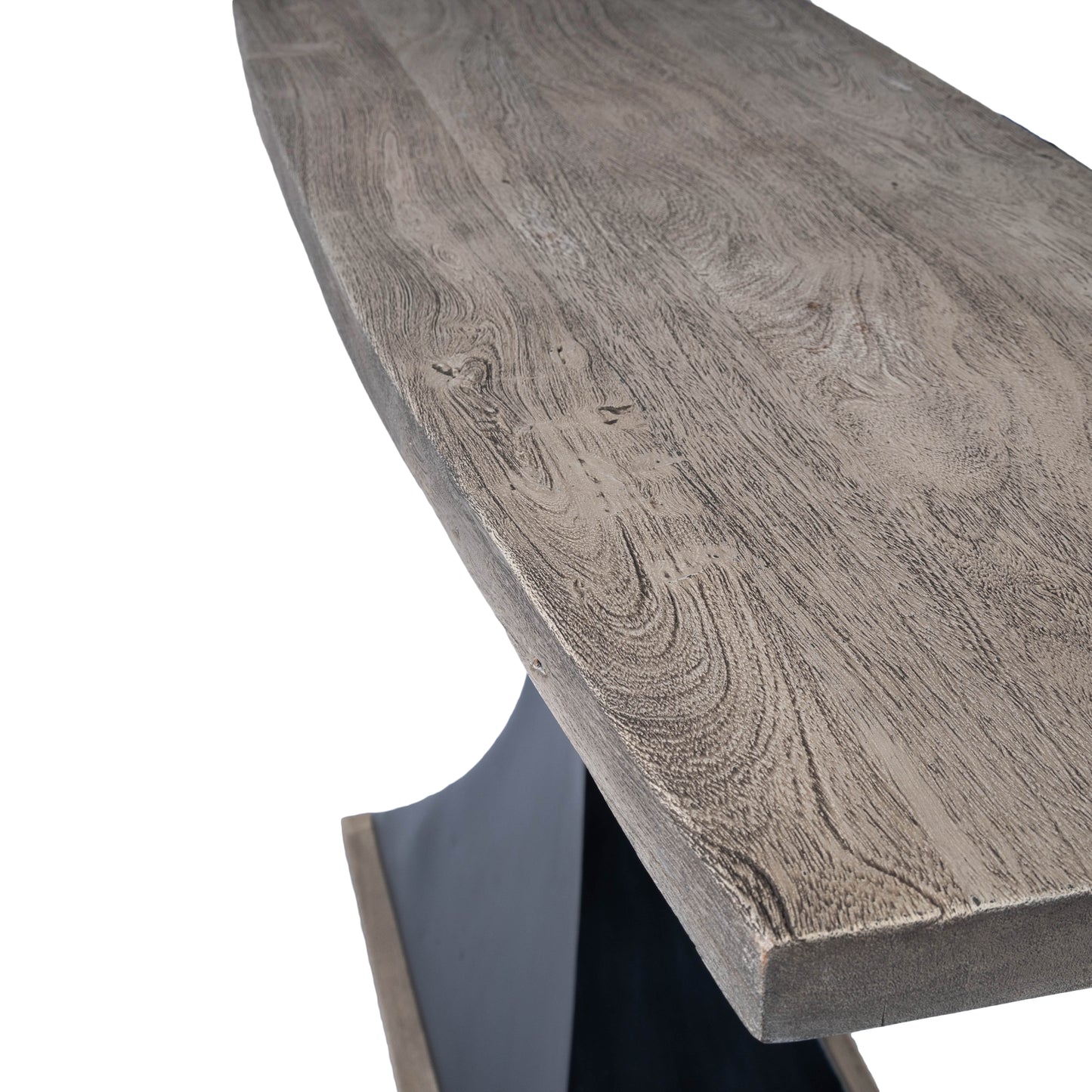 Butler Specialty Company Lidiya 58.5 in. W Rectangular Wood and Metal Contemporary Console Table, Gray