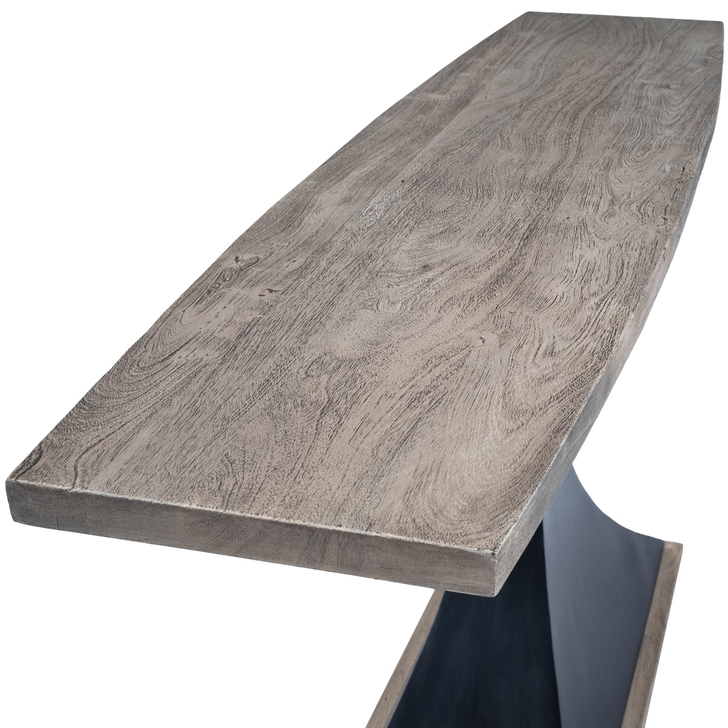 Butler Specialty Company Lidiya 58.5 in. W Rectangular Wood and Metal Contemporary Console Table, Gray