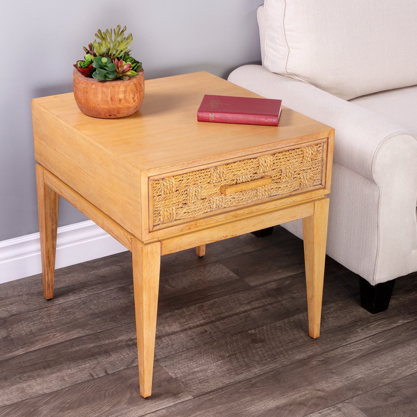Faddei Light Wood End Table in Natural  5476416