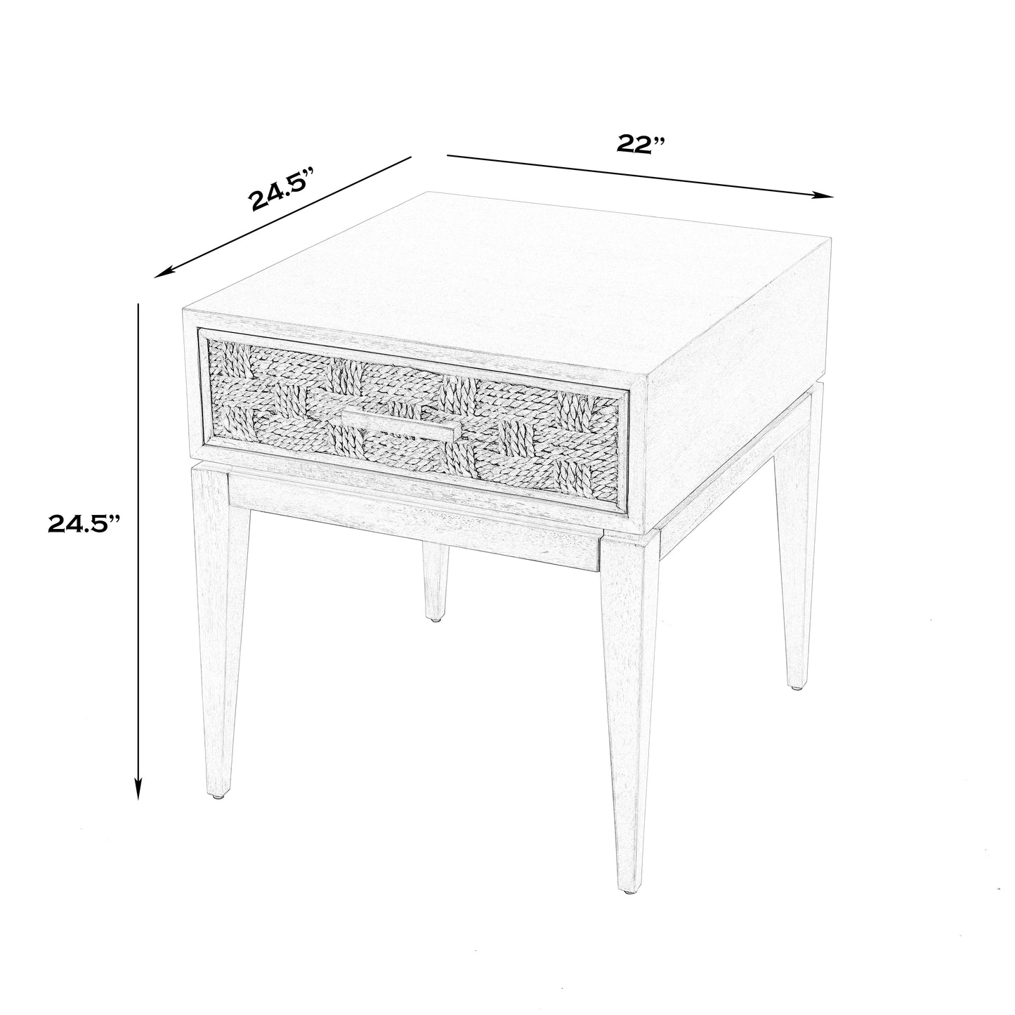 Faddei Light Wood End Table in Natural  5476416