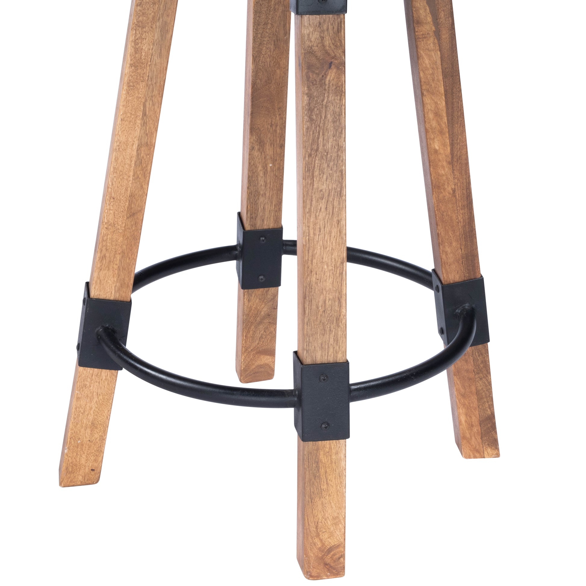 Butler Specialty Company Mountain Lodge 26 in. Seat Height Wood and Metal Counter Stool with Back, Natural Wood