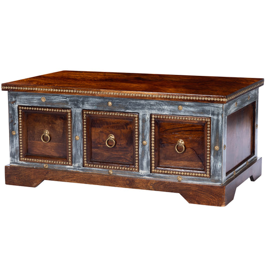 Tennor Wood & Hand Painted Storage Coffee Table in Medium Brown 5480290