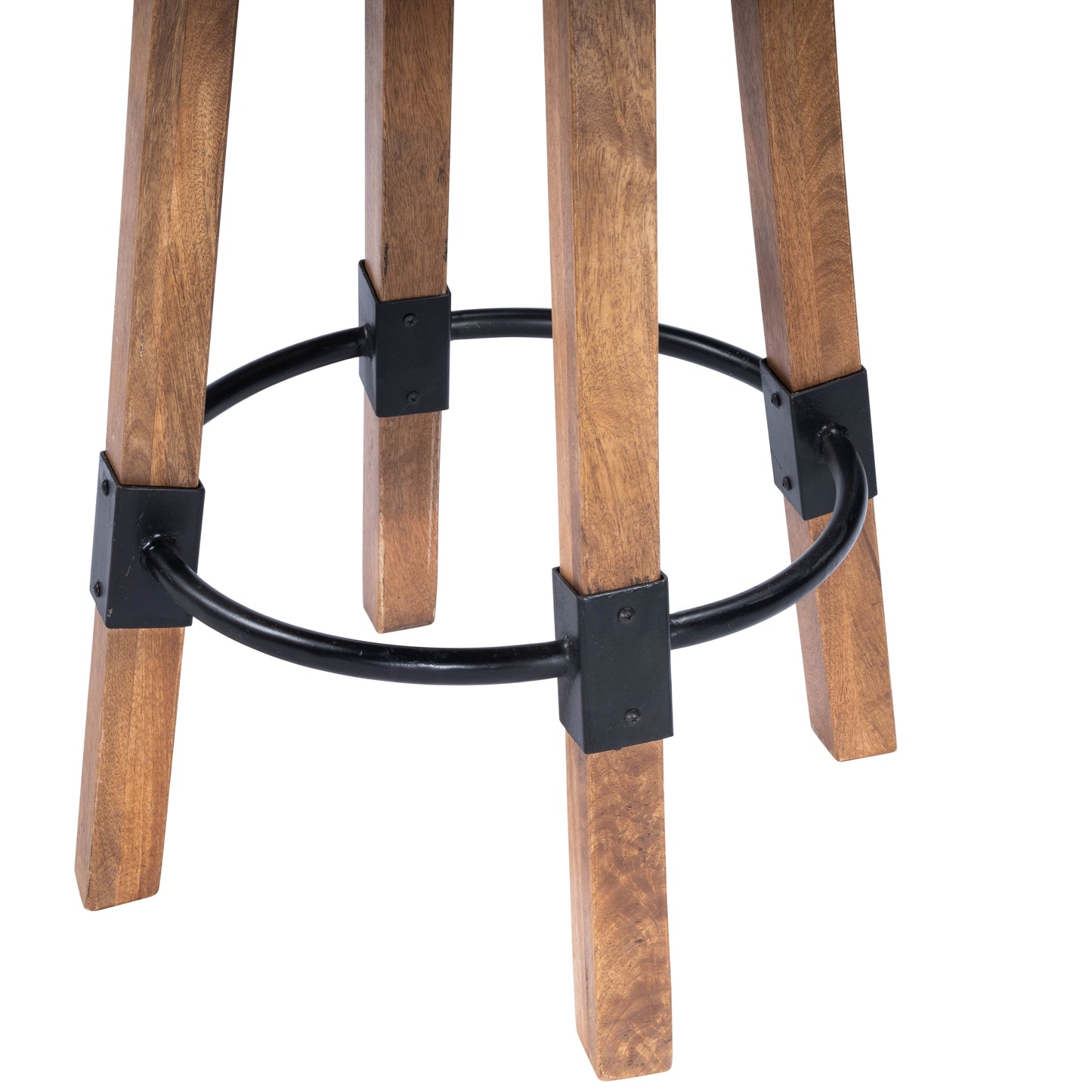 Butler Specialty Company Mountain Lodge 30 in. Seat Height Wood and Metal Bar Stool with Back, Natural Wood