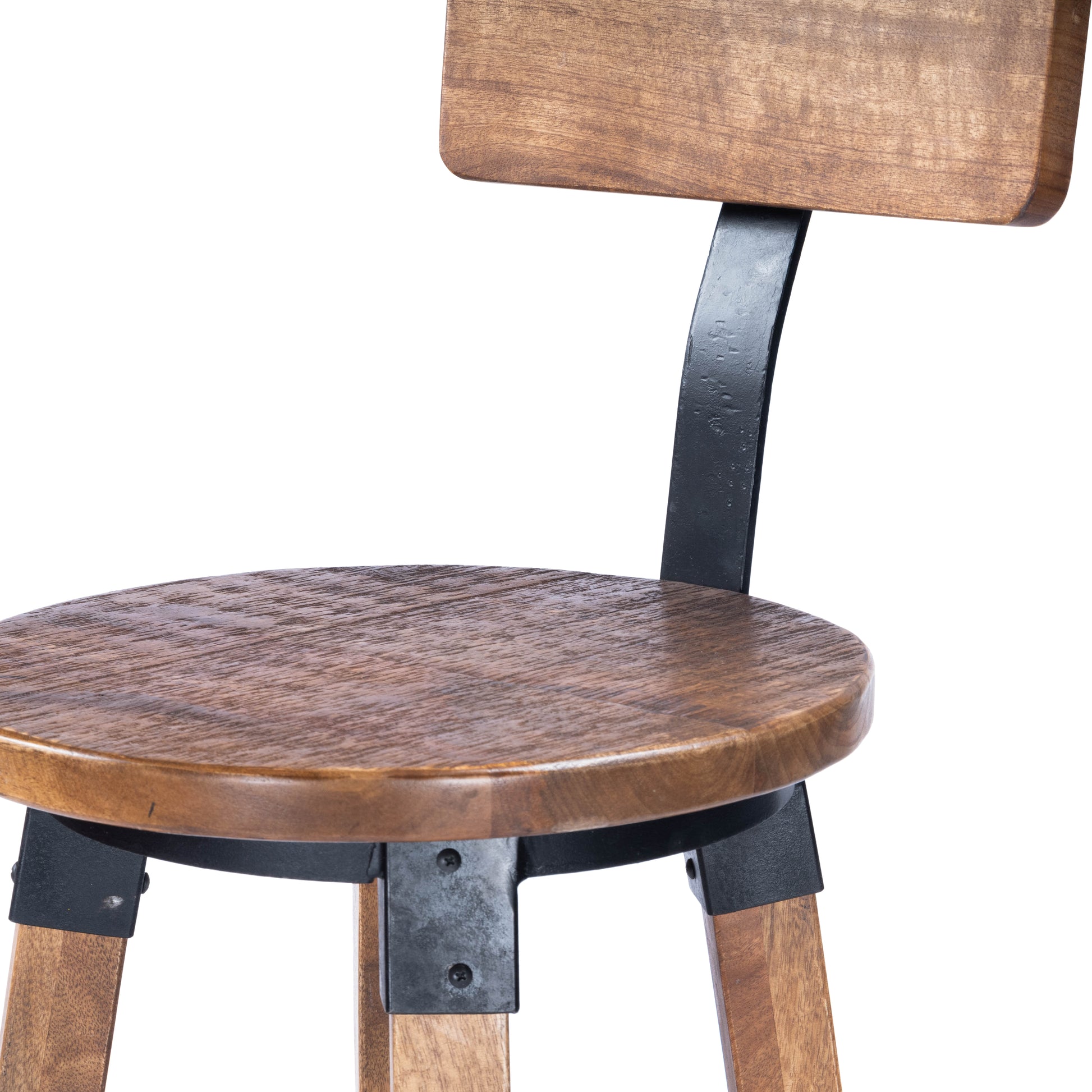 Butler Specialty Company Mountain Lodge 30 in. Seat Height Wood and Metal Bar Stool with Back, Natural Wood