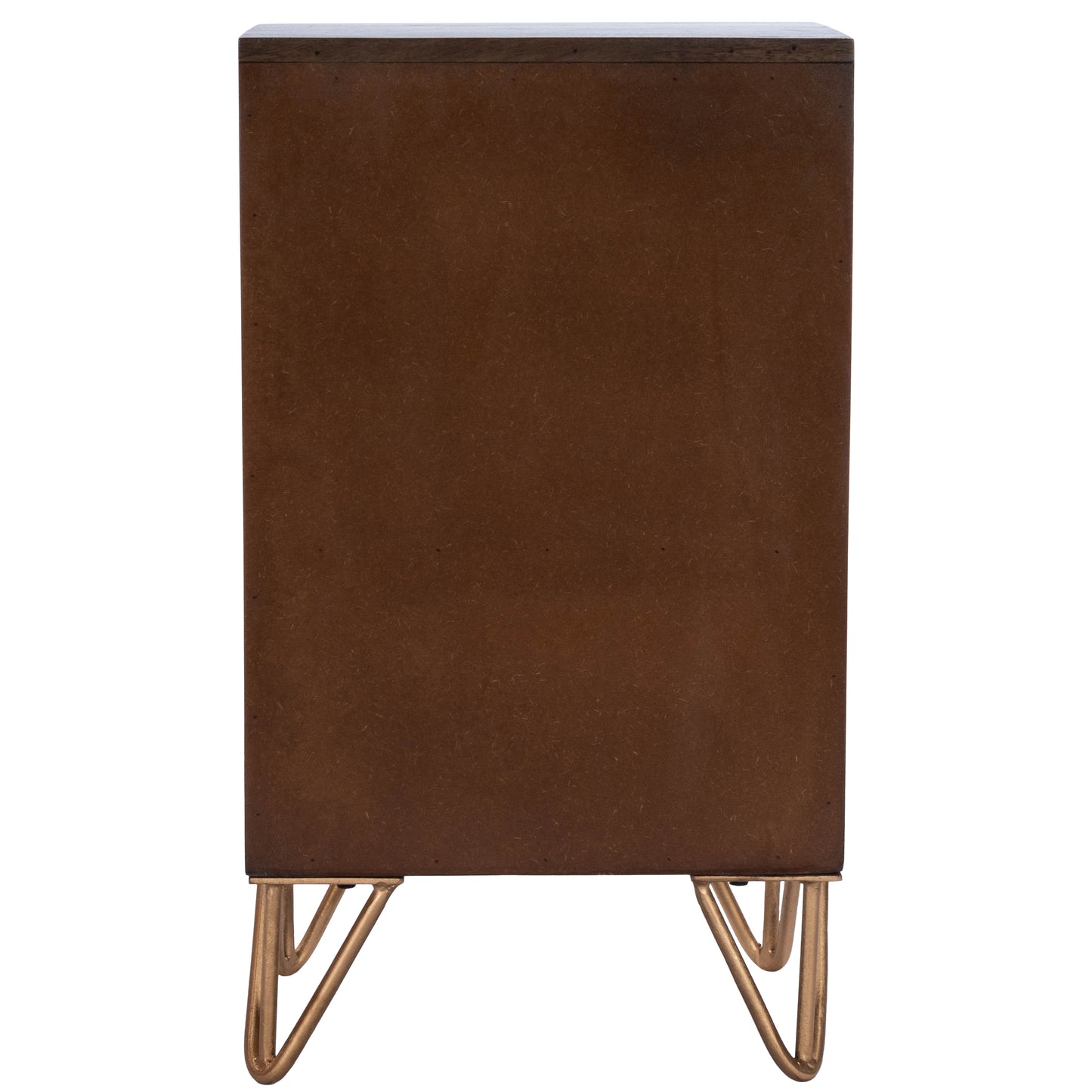 Butler Specialty Company Alda 15.5 in. W Rectangular Wood and Brass Metal Inlay 1 Drawer Accent Cabinet, Medium Brown