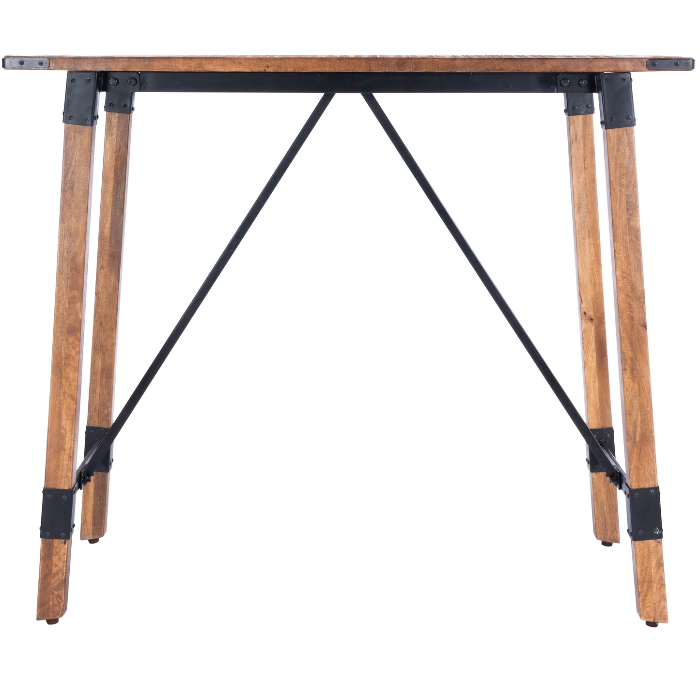 Mountain Lodge Wood & Metal 51"W Pub Table in Natural Wood 5481330