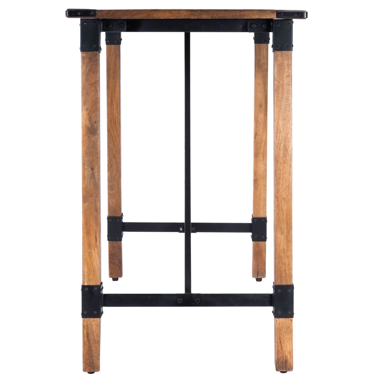 Mountain Lodge Wood & Metal 51"W Pub Table in Natural Wood 5481330