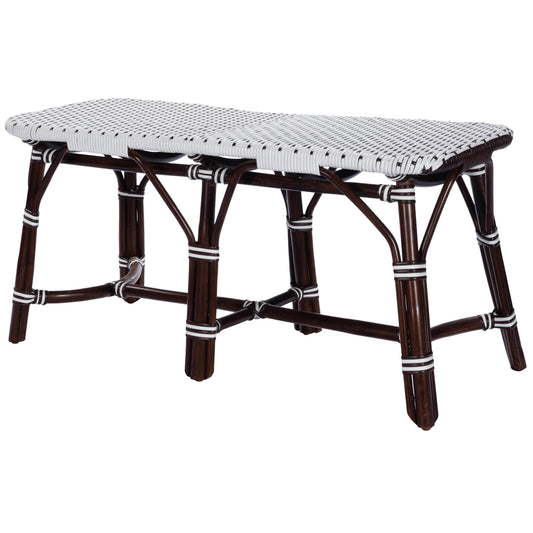 Butler Specialty Company Marcella Indoor-Outdoor 42.5 in. W Rectangular Rattan Backless Accent Bench, Dark Brown