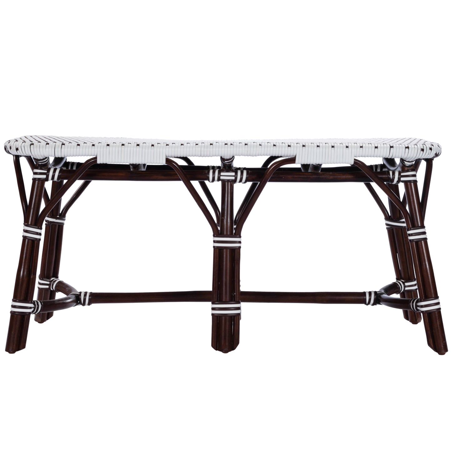 Butler Specialty Company Marcella Indoor-Outdoor 42.5 in. W Rectangular Rattan Backless Accent Bench, Dark Brown