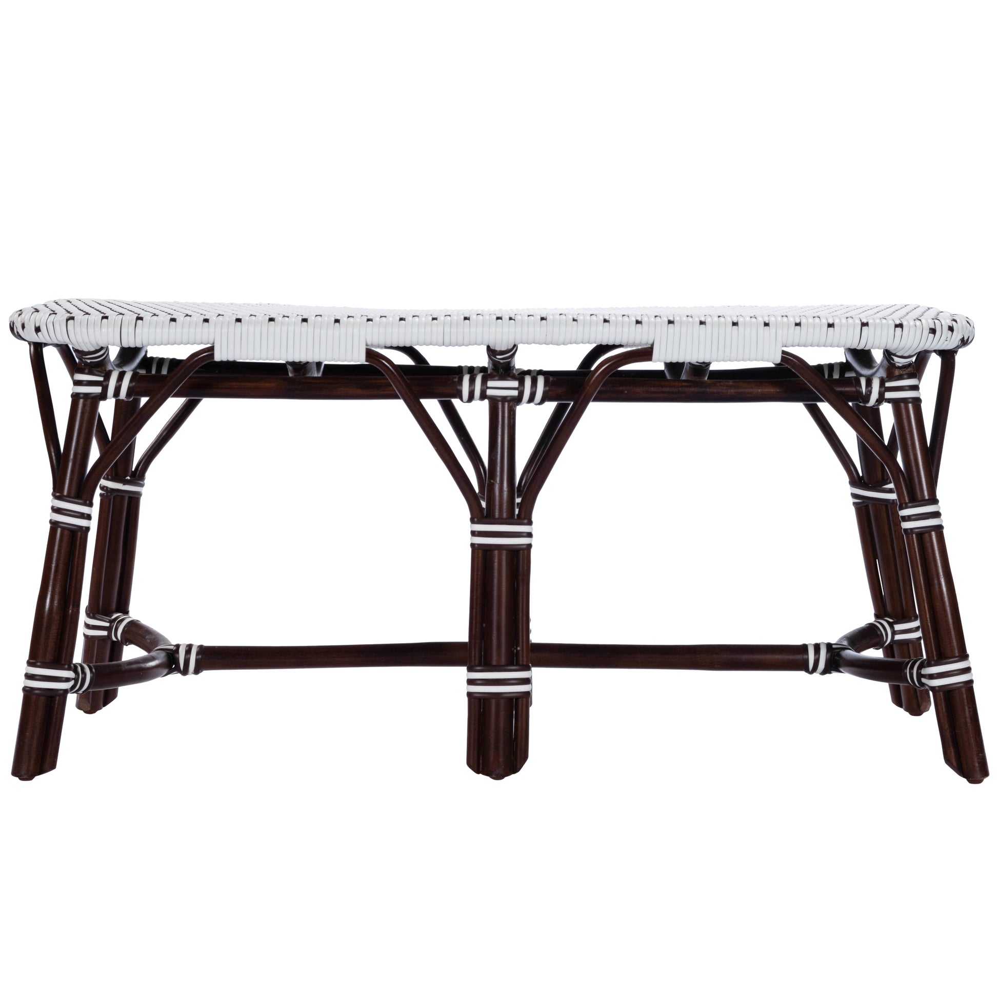 Butler Specialty Company Marcella Indoor-Outdoor 42.5 in. W Rectangular Rattan Backless Accent Bench, Dark Brown