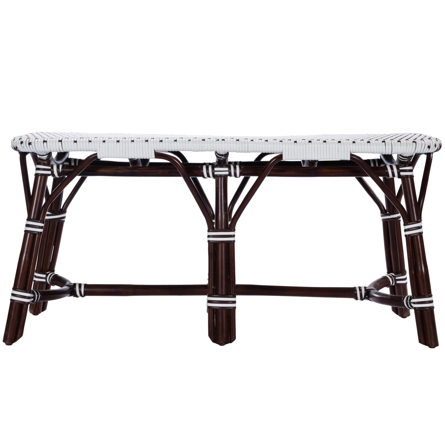 Butler Specialty Company Marcella Indoor-Outdoor 42.5 in. W Rectangular Rattan Backless Accent Bench, Dark Brown
