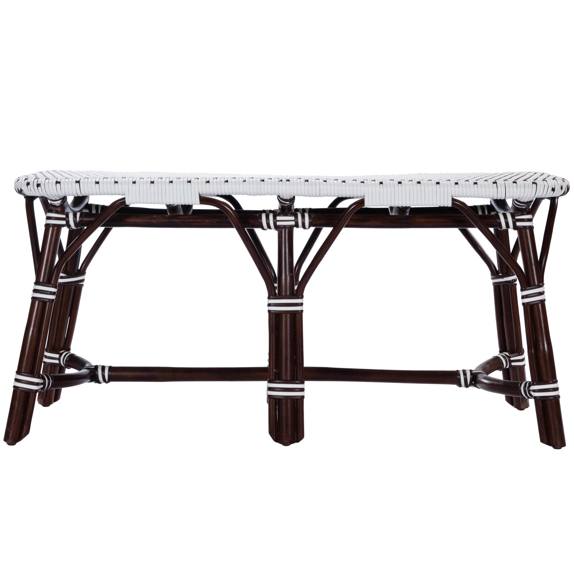 Butler Specialty Company Marcella Indoor-Outdoor 42.5 in. W Rectangular Rattan Backless Accent Bench, Dark Brown