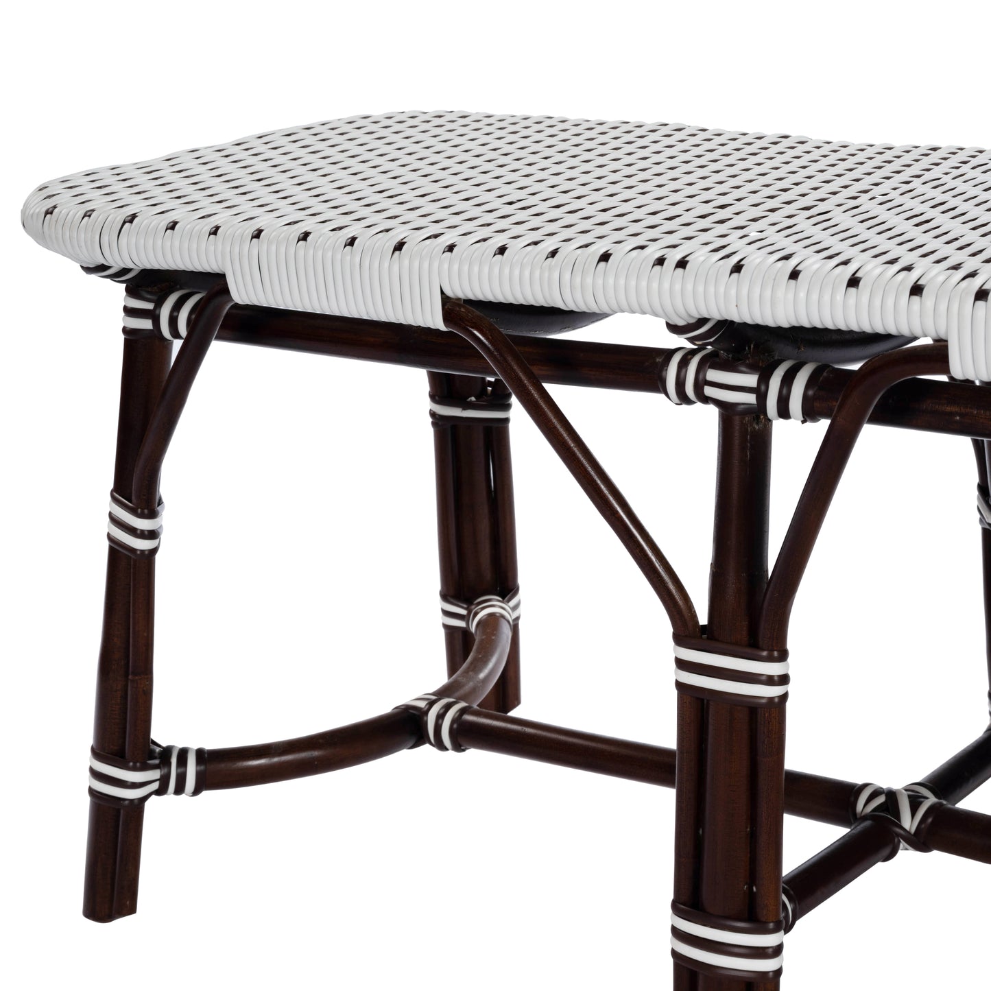 Butler Specialty Company Marcella Indoor-Outdoor 42.5 in. W Rectangular Rattan Backless Accent Bench, Dark Brown