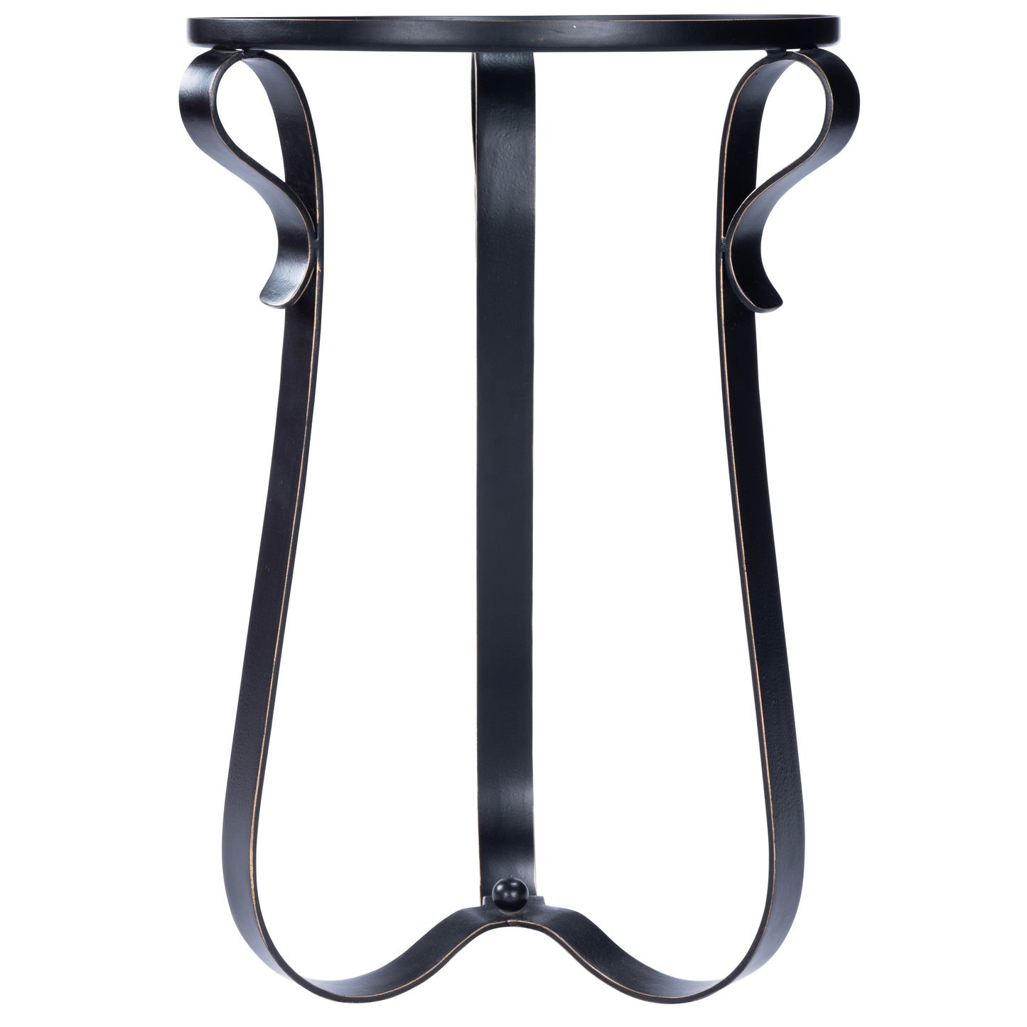 Oddrya Metal & Glass End Table in Dark Brown 5488387