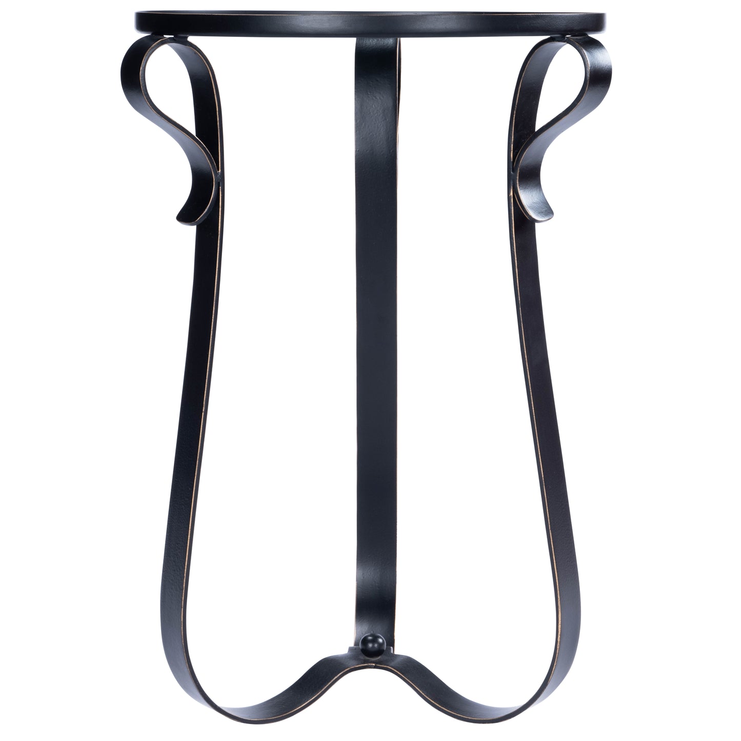 Oddrya Metal & Glass End Table in Dark Brown 5488387