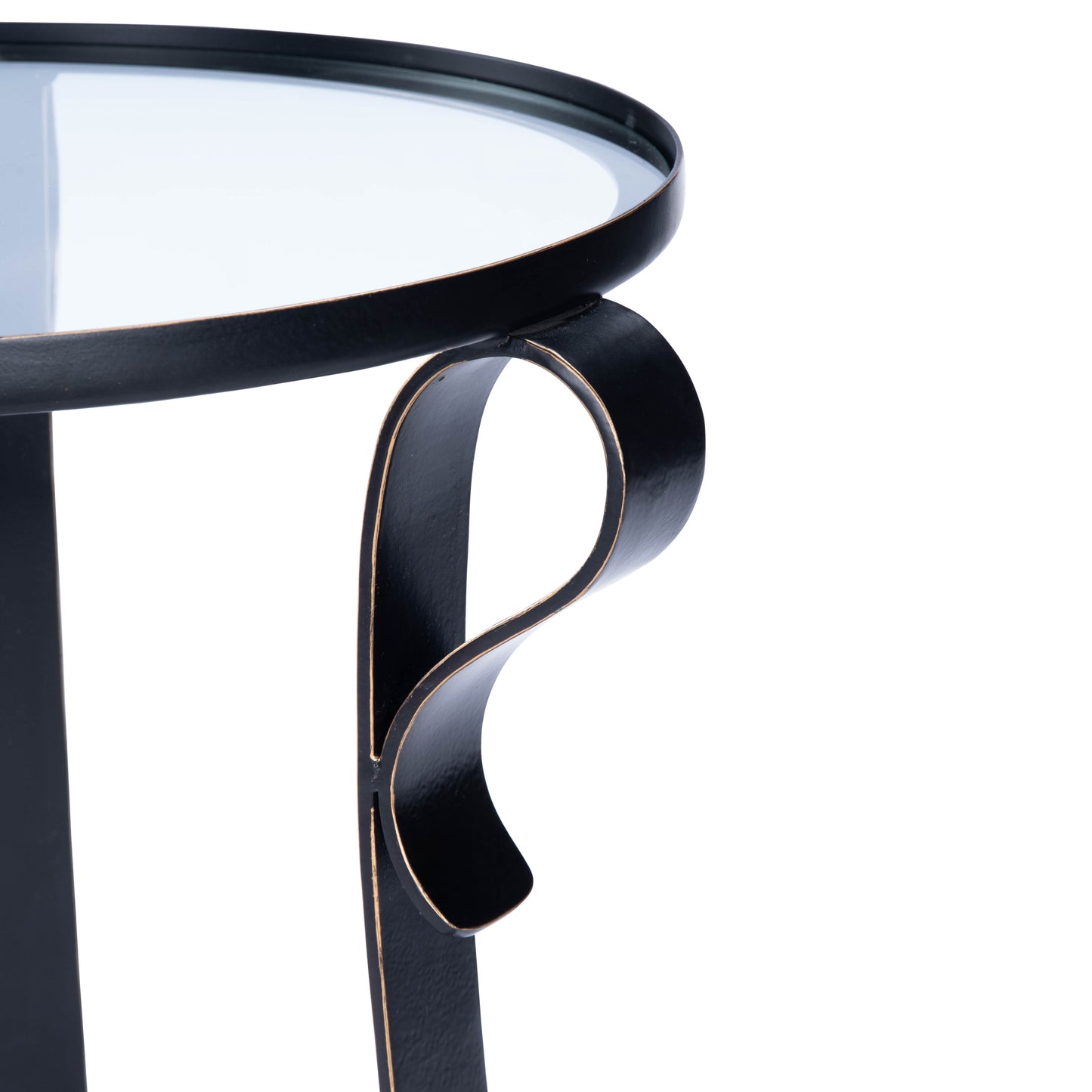 Oddrya Metal & Glass End Table in Dark Brown 5488387