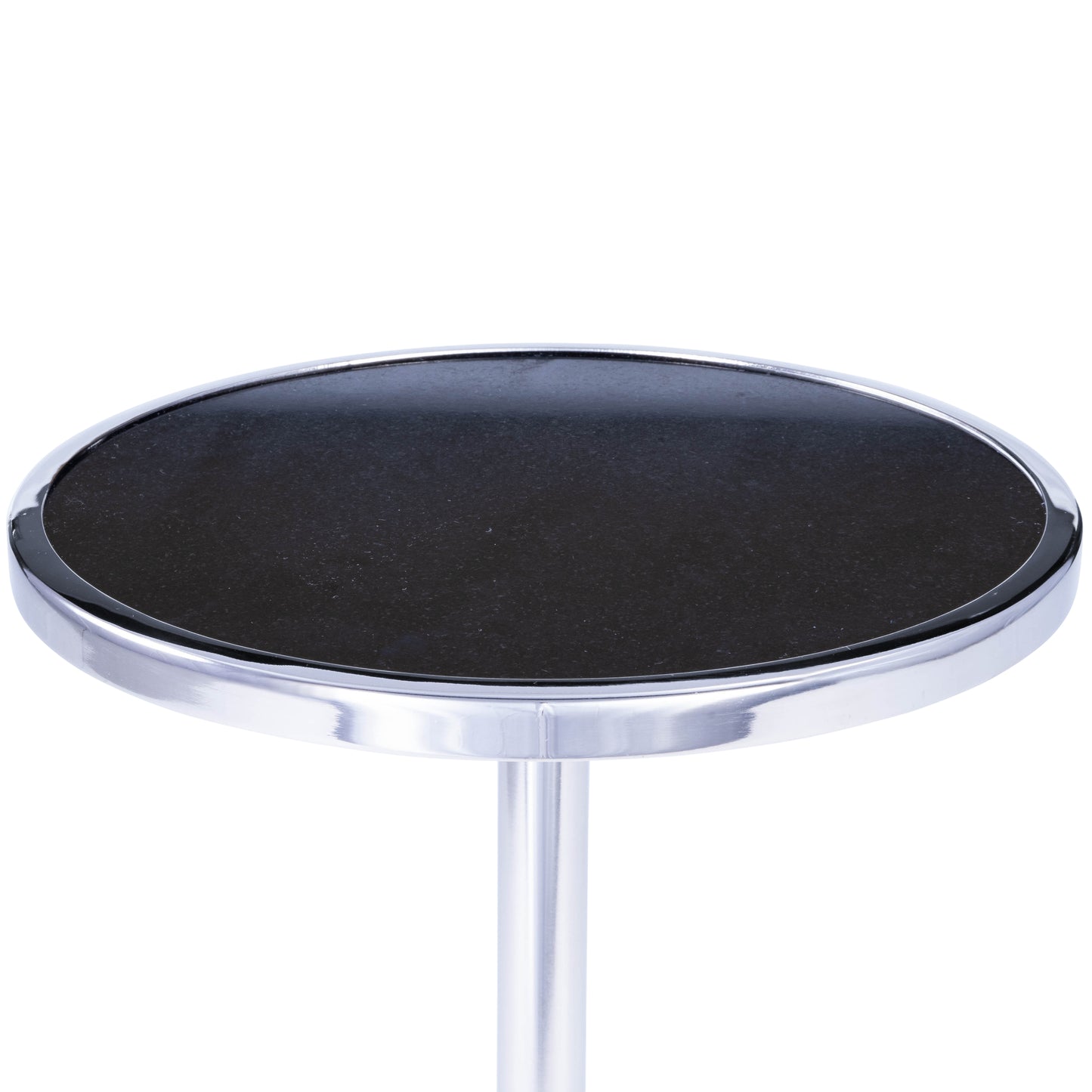 Butler Specialty Company Mash 11.5 in. W Round Metal and Marble Adjustable Height Side Table, Silver