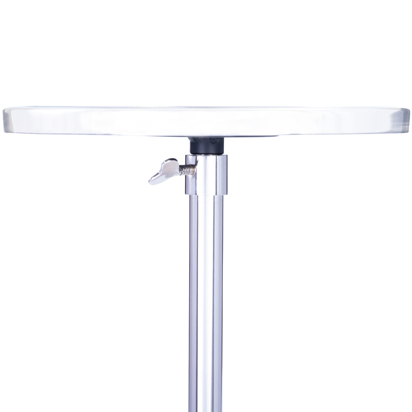 Butler Specialty Company Mash 11.5 in. W Round Metal and Marble Adjustable Height Side Table, Silver