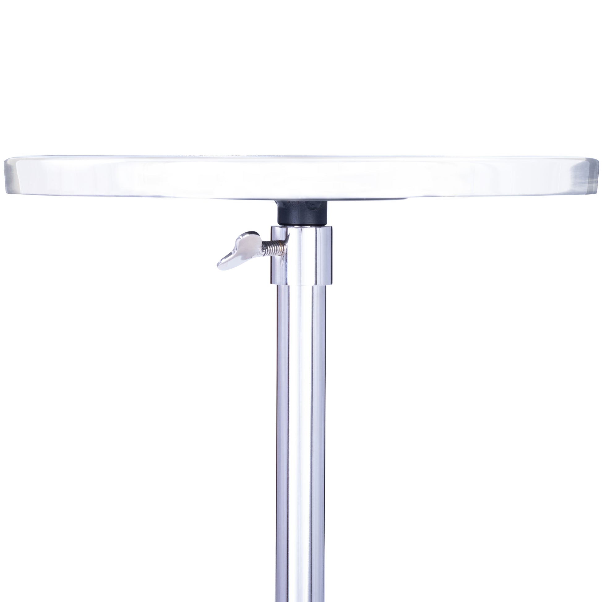 Butler Specialty Company Mash 11.5 in. W Round Metal and Marble Adjustable Height Side Table, Silver
