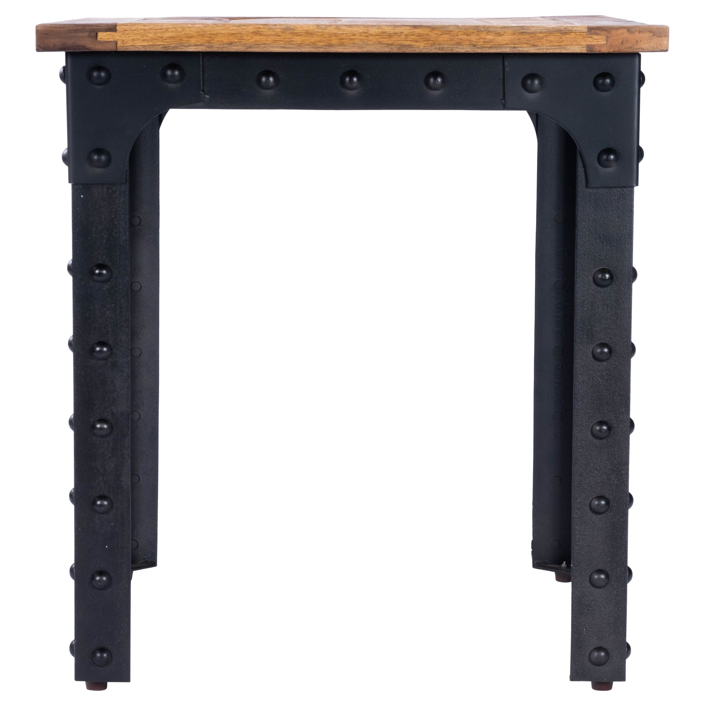River Wood & Metal Square Dining Table in Natural Wood 5493330
