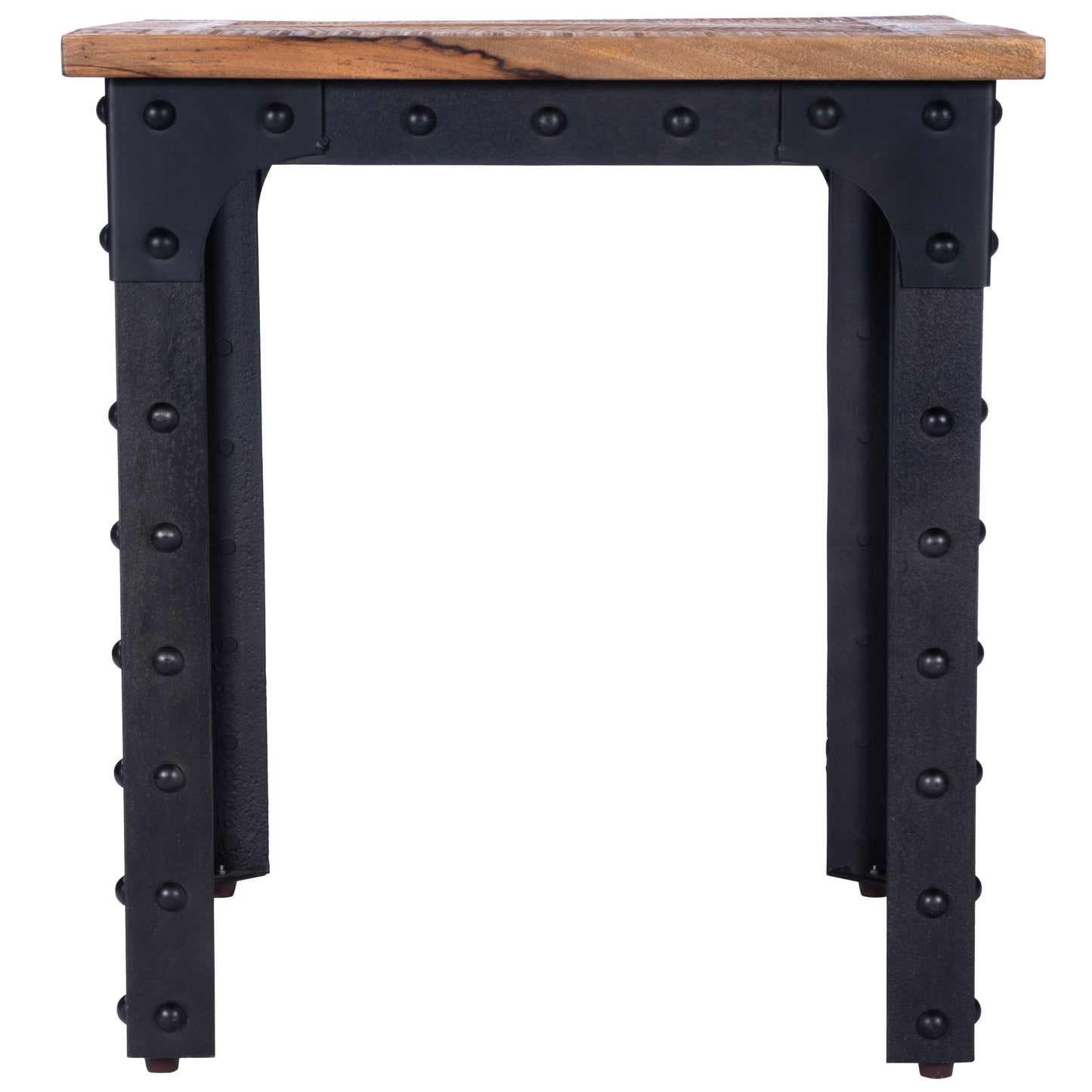 River Wood & Metal Square Dining Table in Natural Wood 5493330
