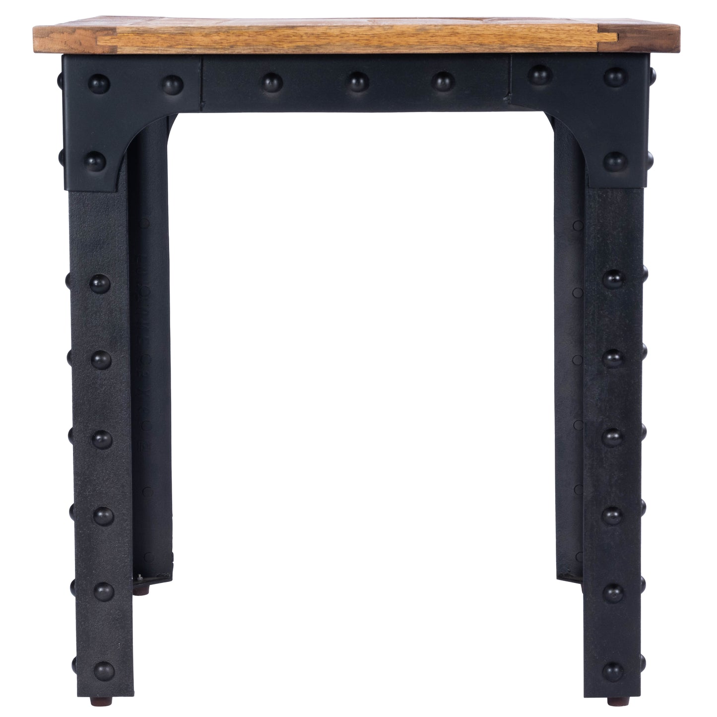 River Wood & Metal Square Dining Table in Natural Wood 5493330
