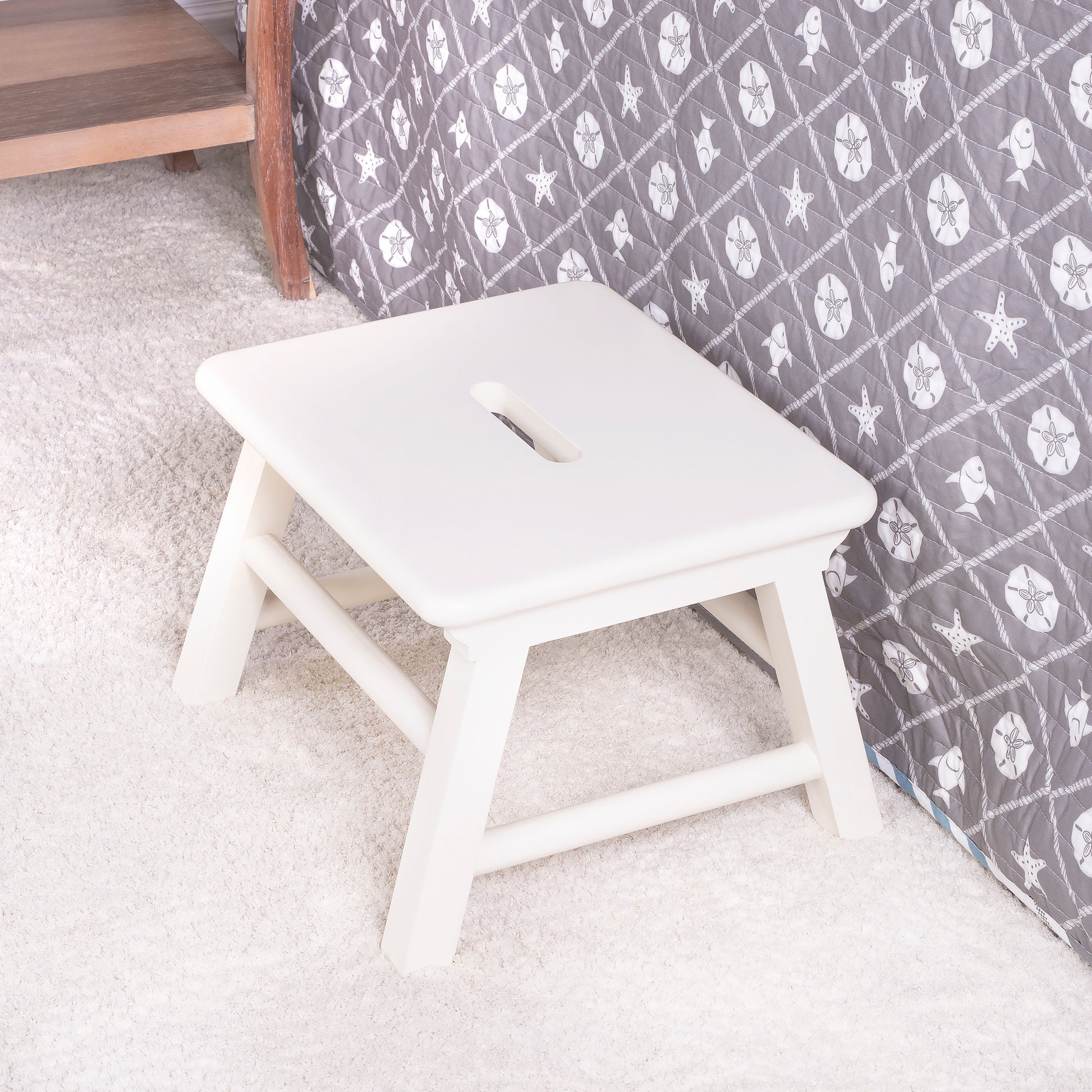 Butler Specialty Company Melrose 14 in. W x 10 in. H Rectangular Wood Single Step Accent Stool, White