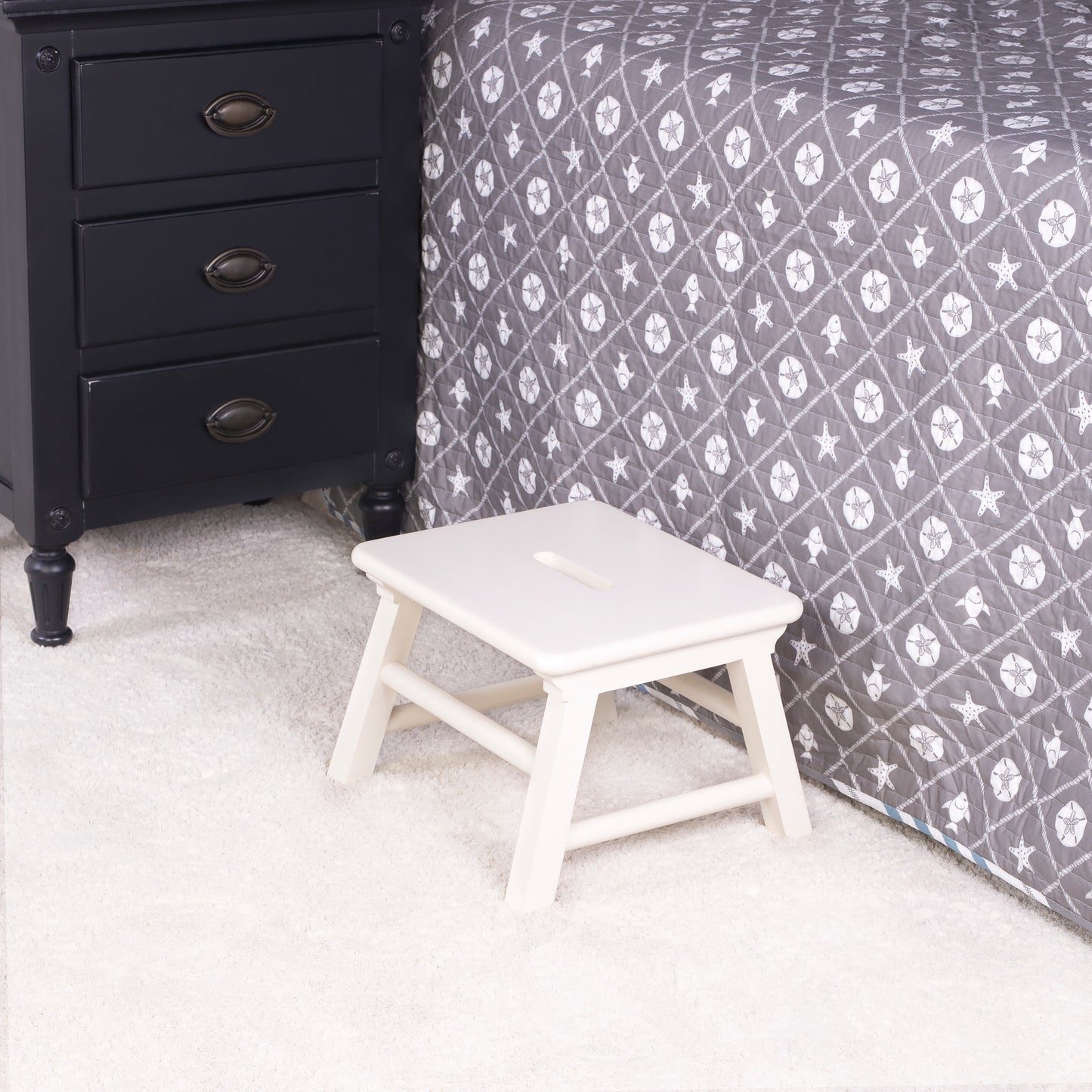 Butler Specialty Company Melrose 14 in. W x 10 in. H Rectangular Wood Single Step Accent Stool, White