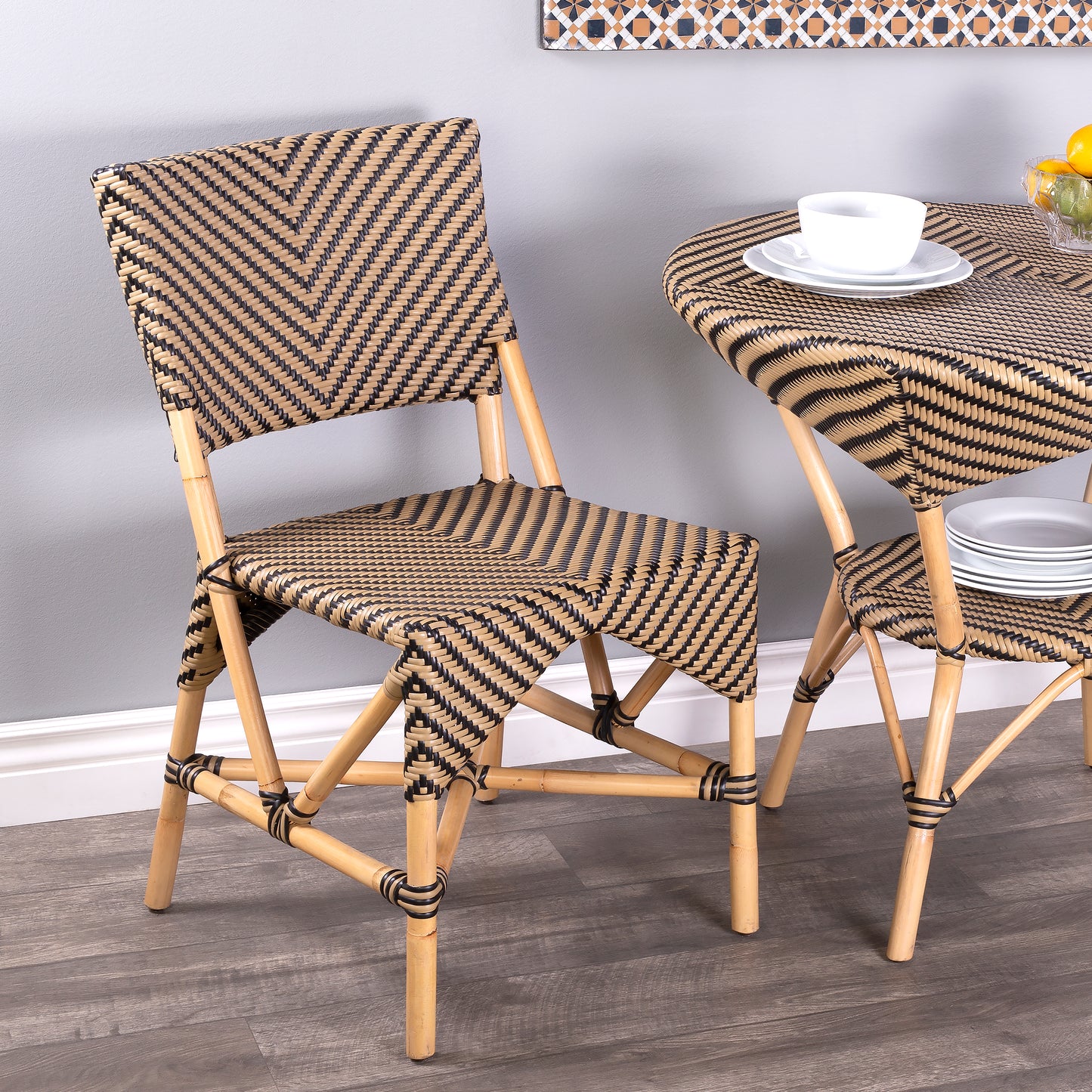 Ciel Rattan Side Chair in Beige 5506984