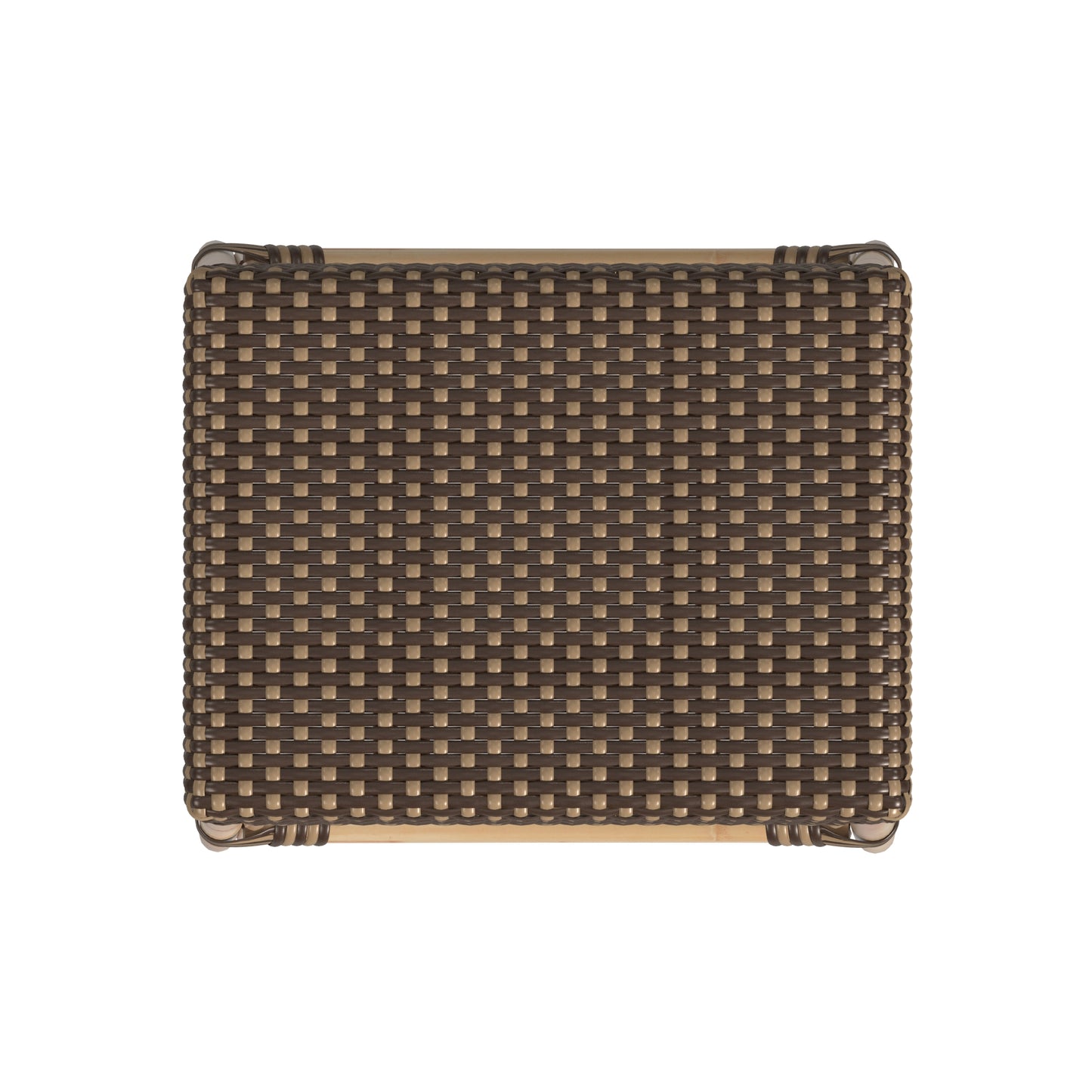 Robias Rectangular Rattan 24.5" Counter Stool in Brown and Tan Dot 5513354