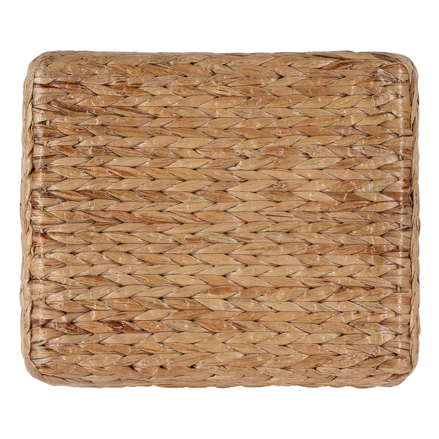 Robias 24.5" Rectangular Rattan and Water Hyacinth Counter Stool in Light Brown 5513440