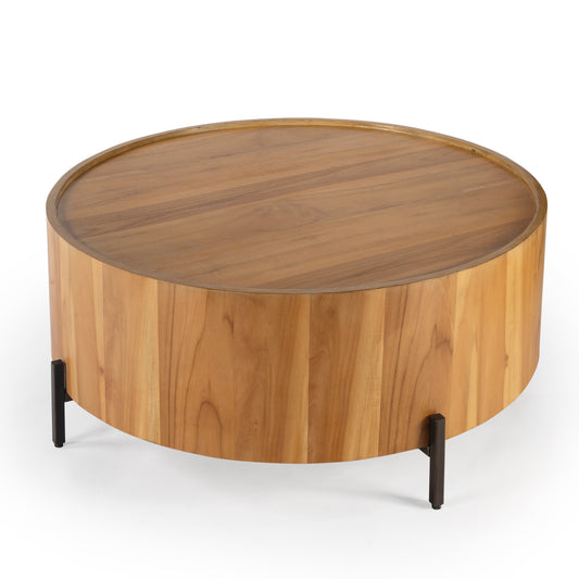 Tori Round Coffee Table in Light Brown 5514273