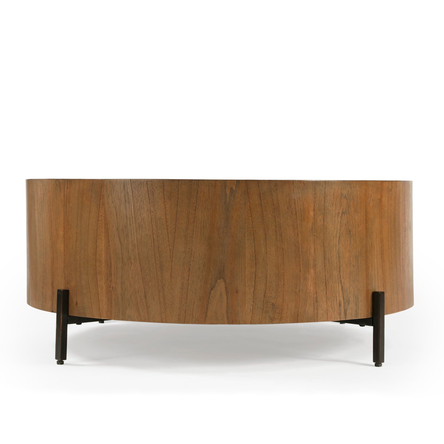 Butler Specialty Company Tori 40 in. W Round Wood Modern Coffee Table, Medium Brown
