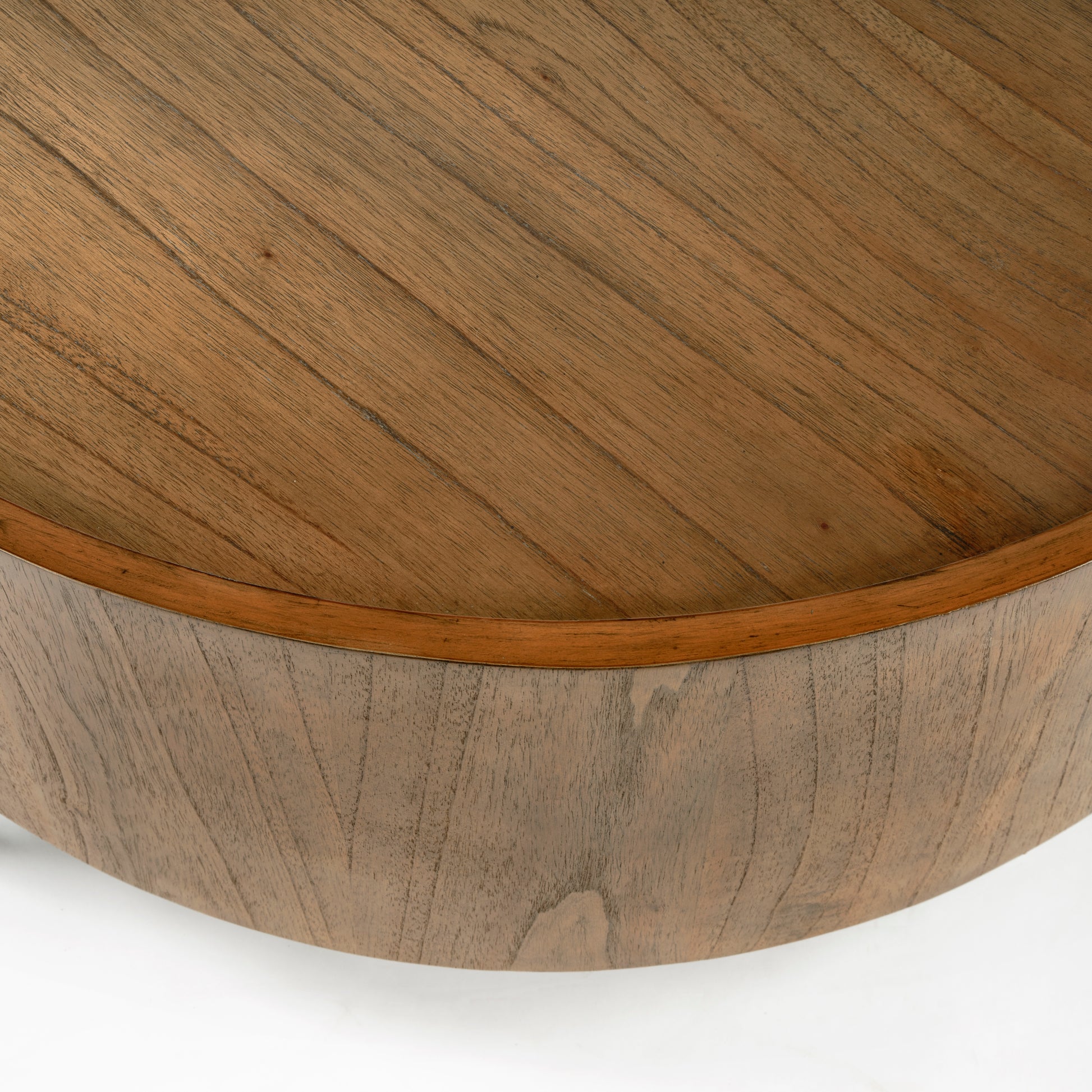 Butler Specialty Company Tori 40 in. W Round Wood Modern Coffee Table, Medium Brown