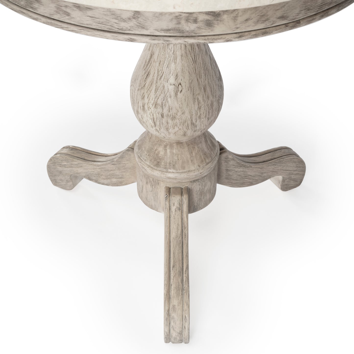 Danielle Marble 24" Pedestal Side Table in Gray  5515329