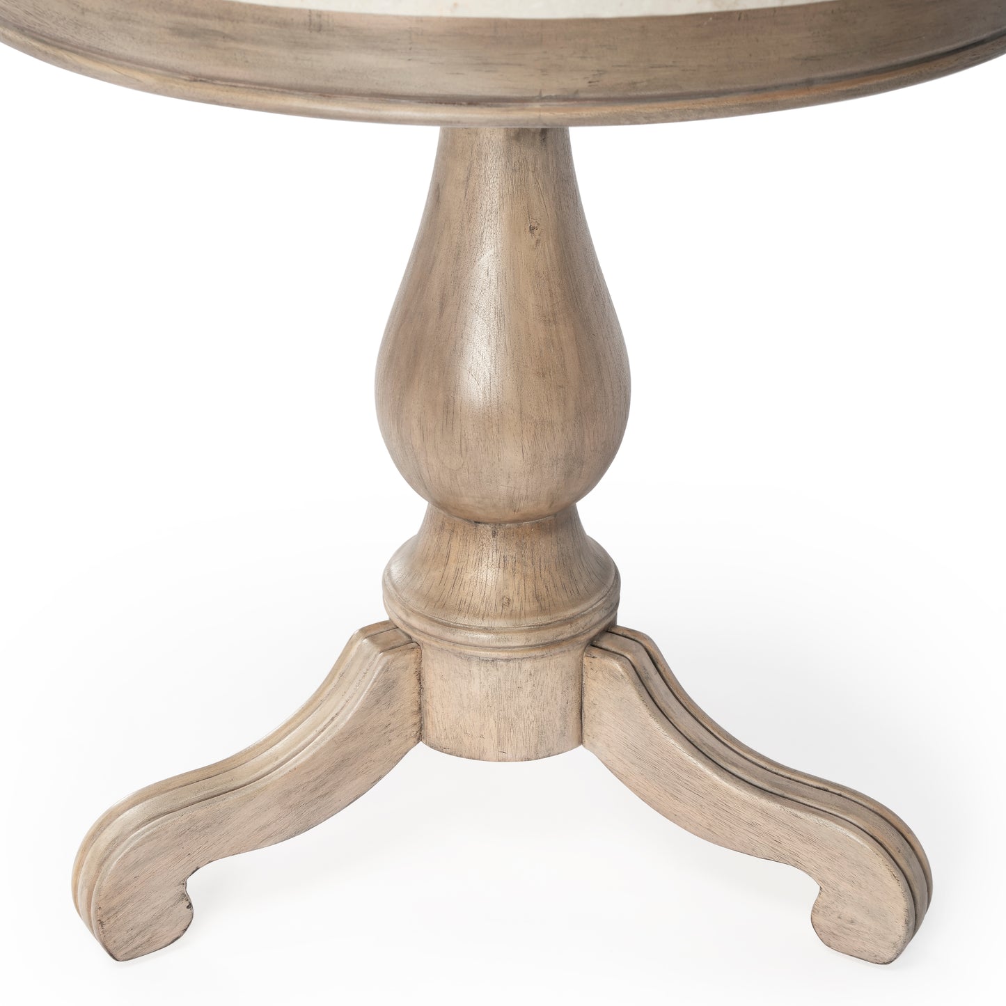 Danielle Marble 24" Pedestal Side Table in Tan/Beige  5515415
