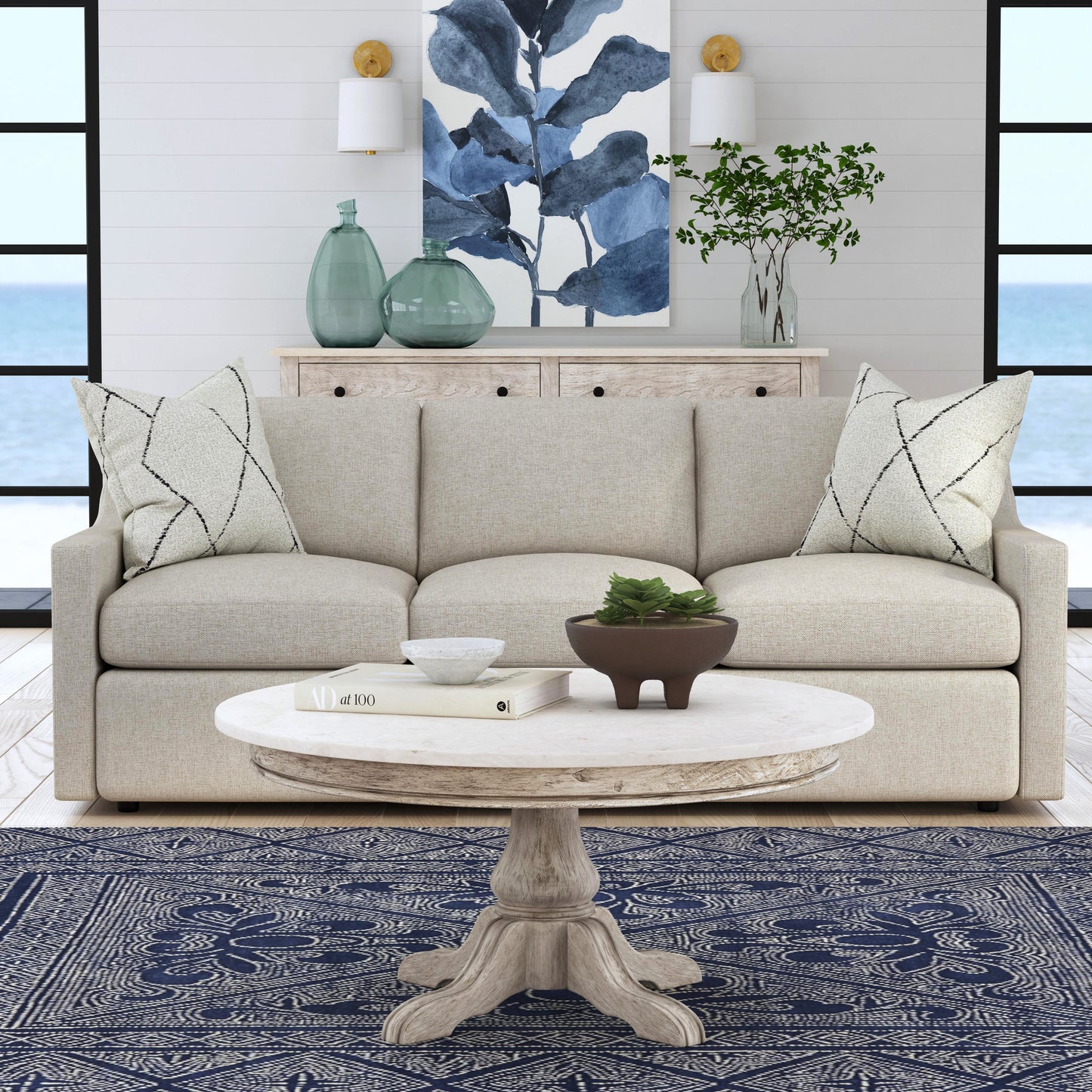 Danielle Marble Coffee Table in Gray 5516329