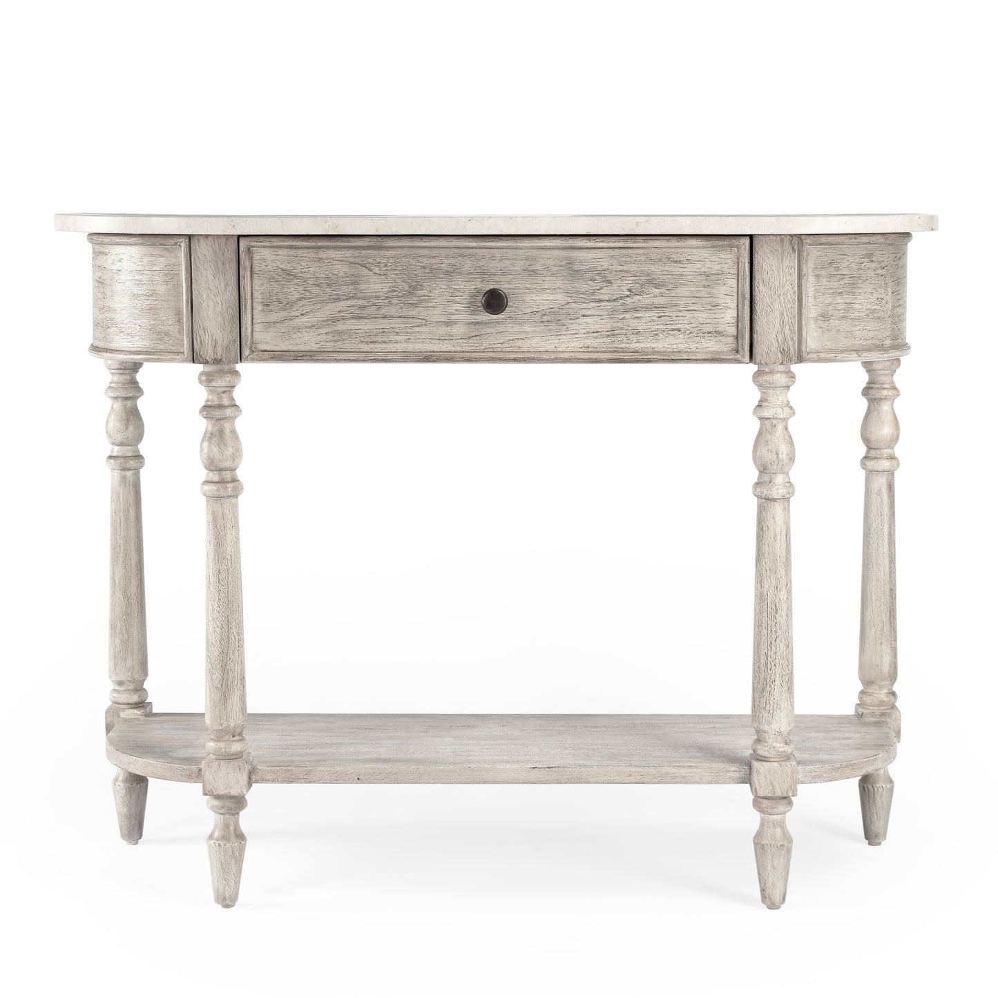 Danielle Marble 40" one- drawer Console Table in Gray 5517329