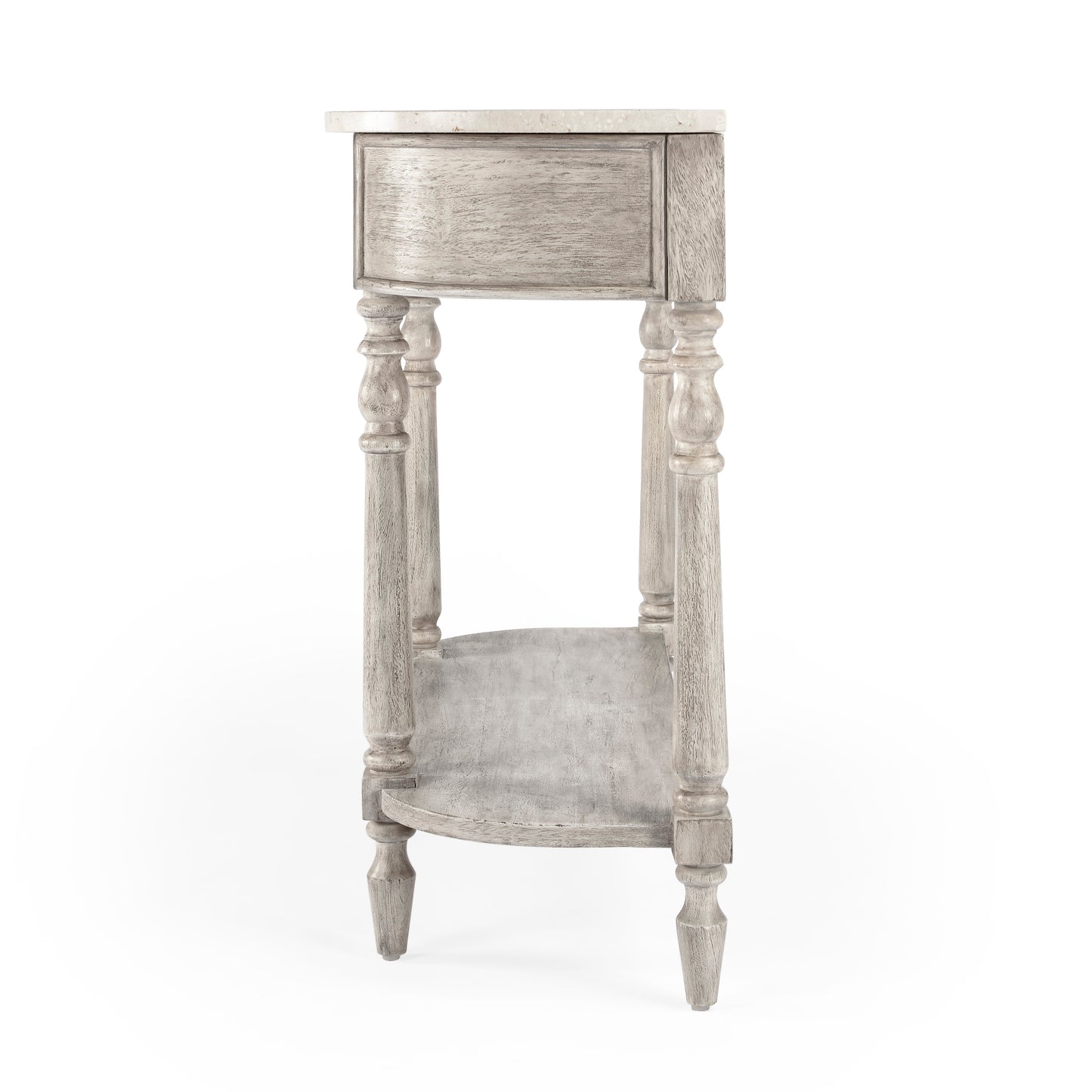 Danielle Marble 40" one- drawer Console Table in Gray 5517329