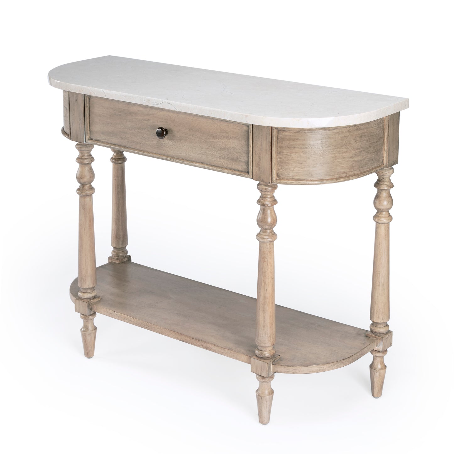 Danielle Marble 40" one- drawer Console Table in Tan/Beige 5517415