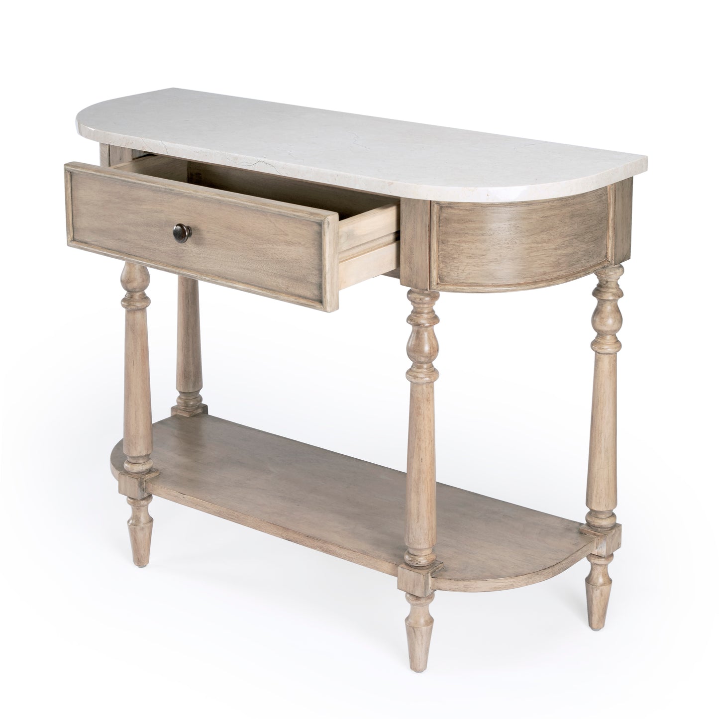 Danielle Marble 40" one- drawer Console Table in Tan/Beige 5517415