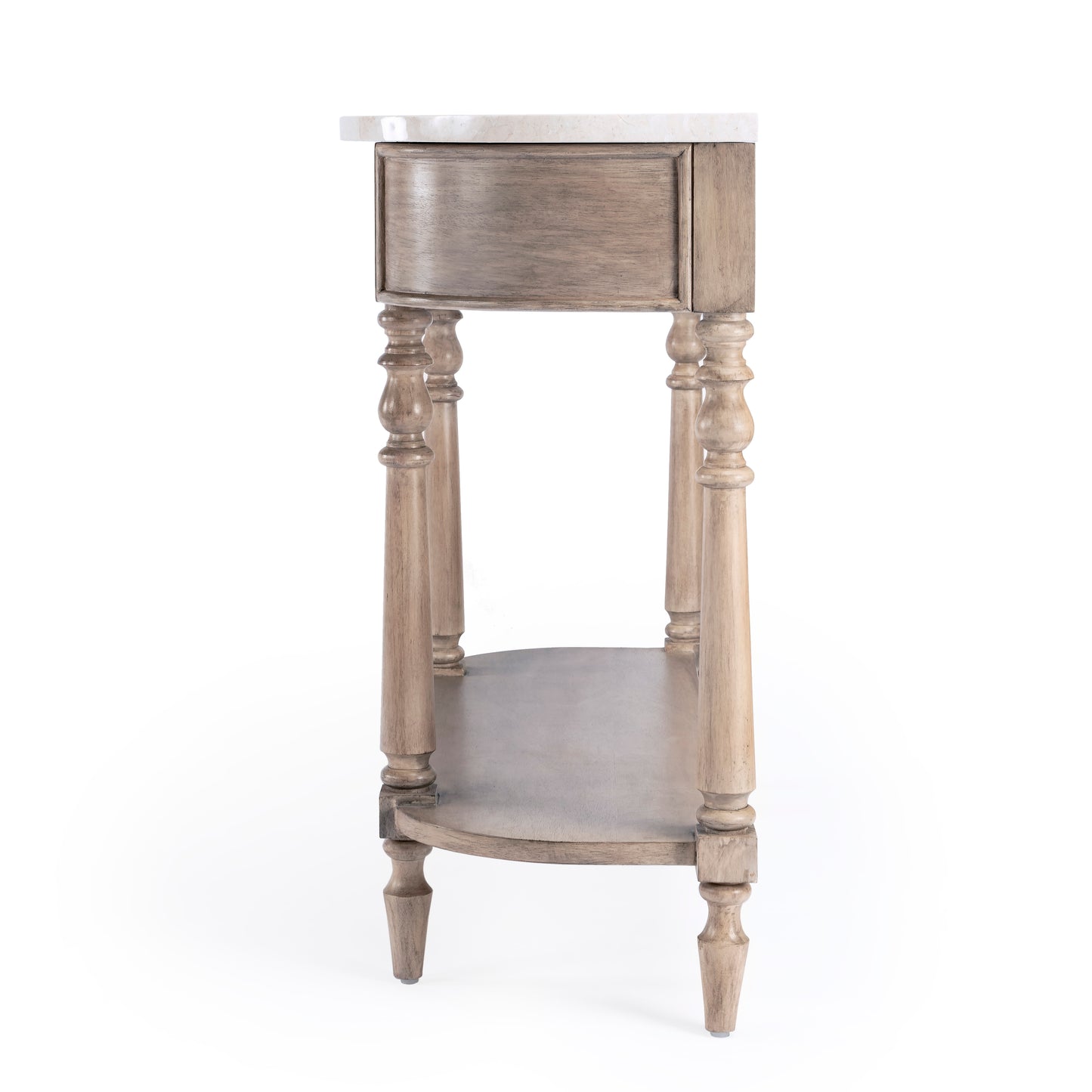 Danielle Marble 40" one- drawer Console Table in Tan/Beige 5517415