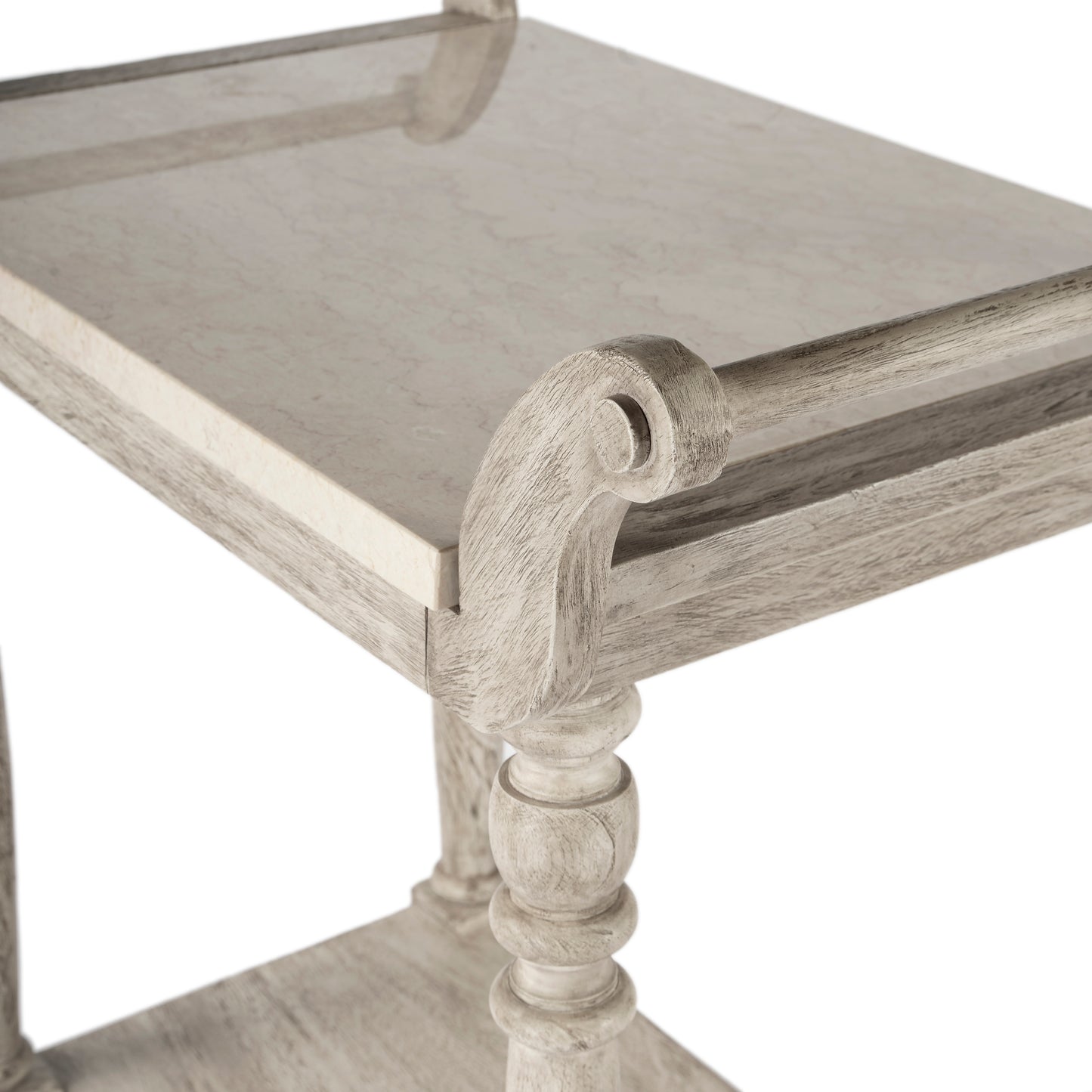 Danielle Marble Bar Cart in Gray  5518329